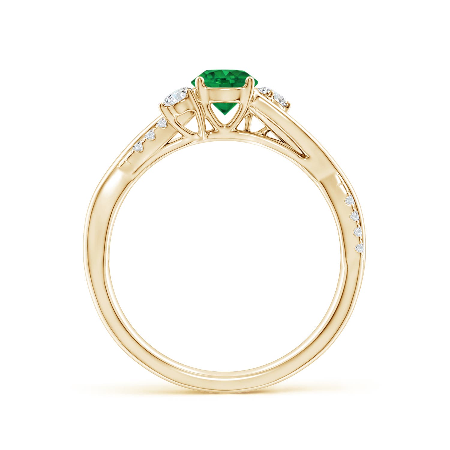 AAA - Emerald / 0.66 CT / 14 KT Yellow Gold