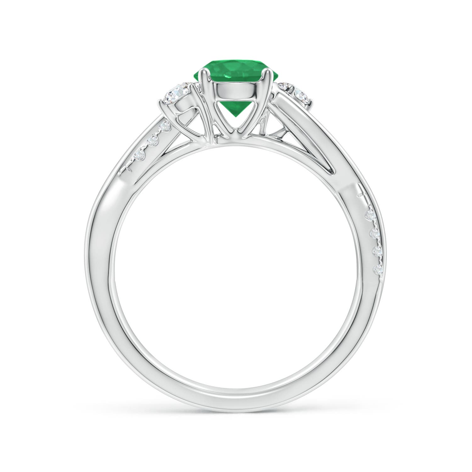 A - Emerald / 0.99 CT / 14 KT White Gold