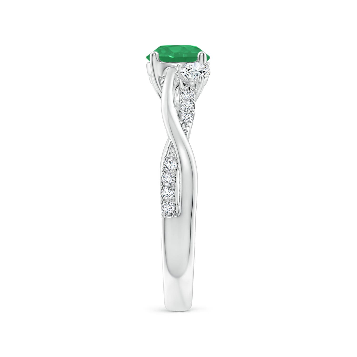 A - Emerald / 0.99 CT / 14 KT White Gold