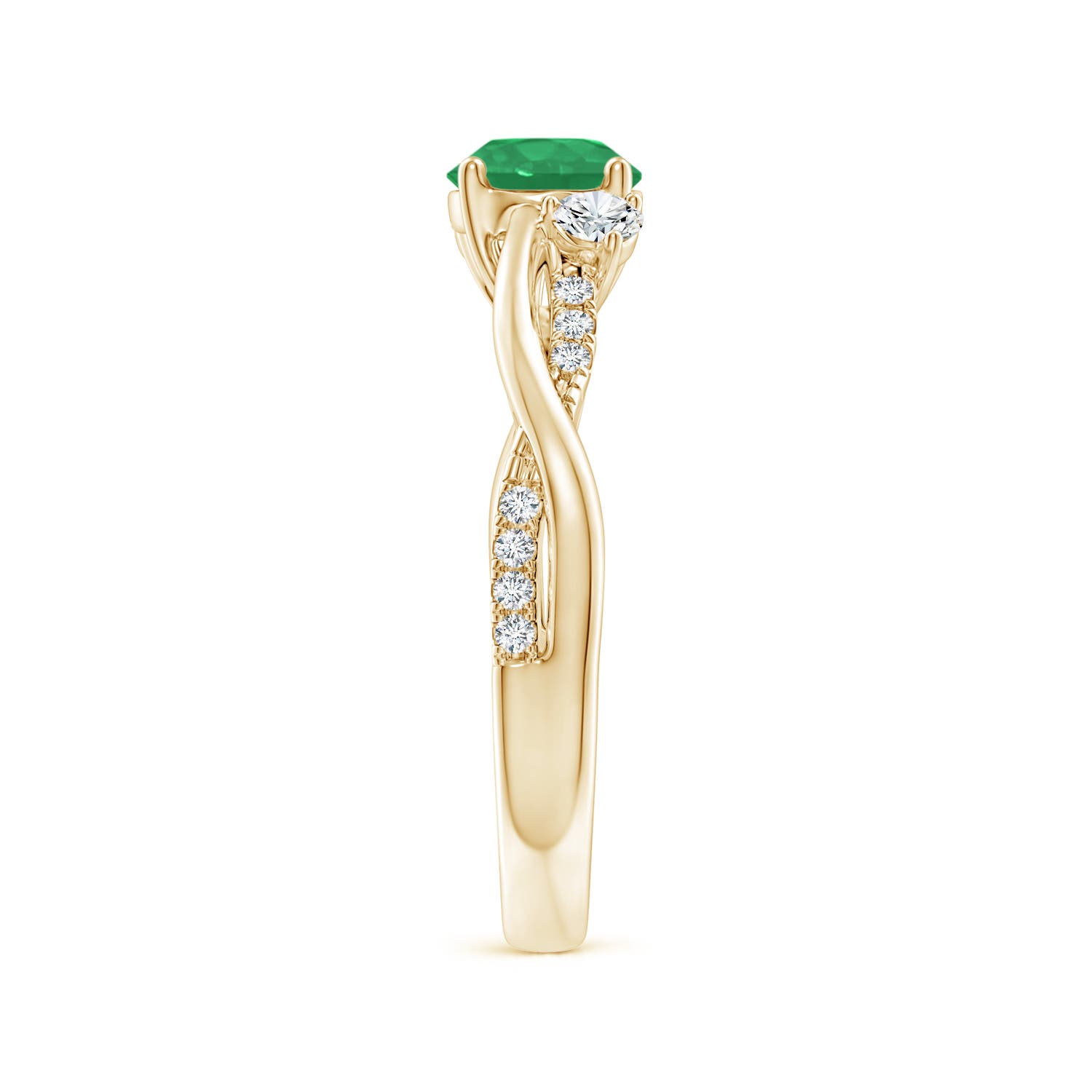 A - Emerald / 0.99 CT / 14 KT Yellow Gold