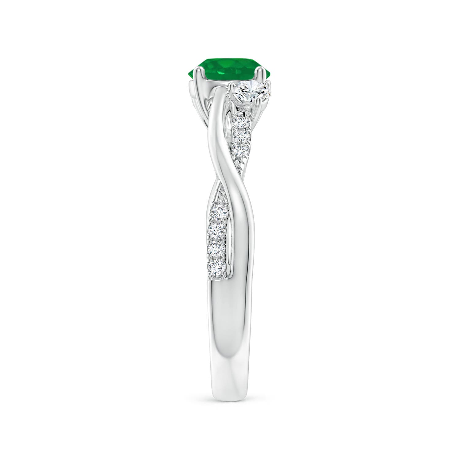 AA - Emerald / 0.99 CT / 14 KT White Gold