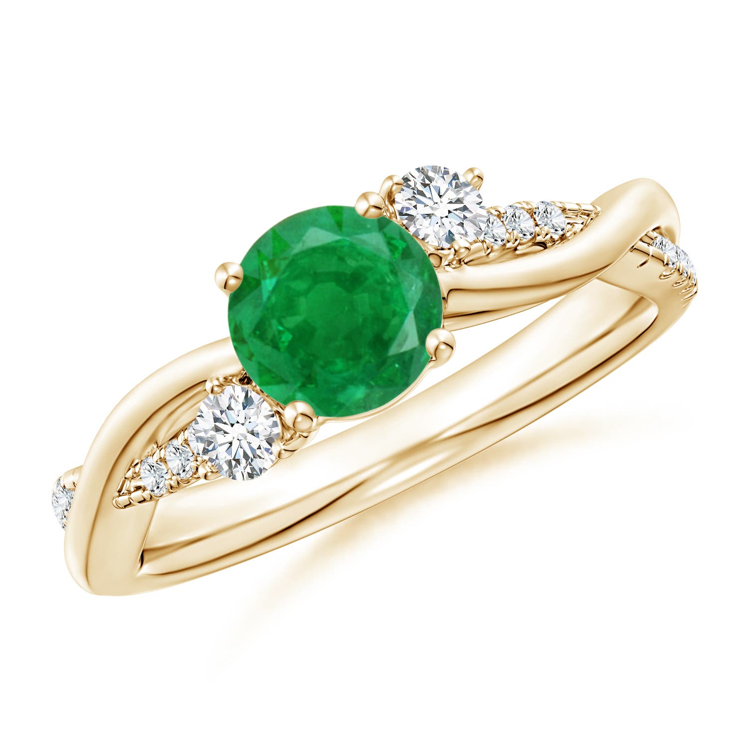 AA - Emerald / 0.99 CT / 14 KT Yellow Gold