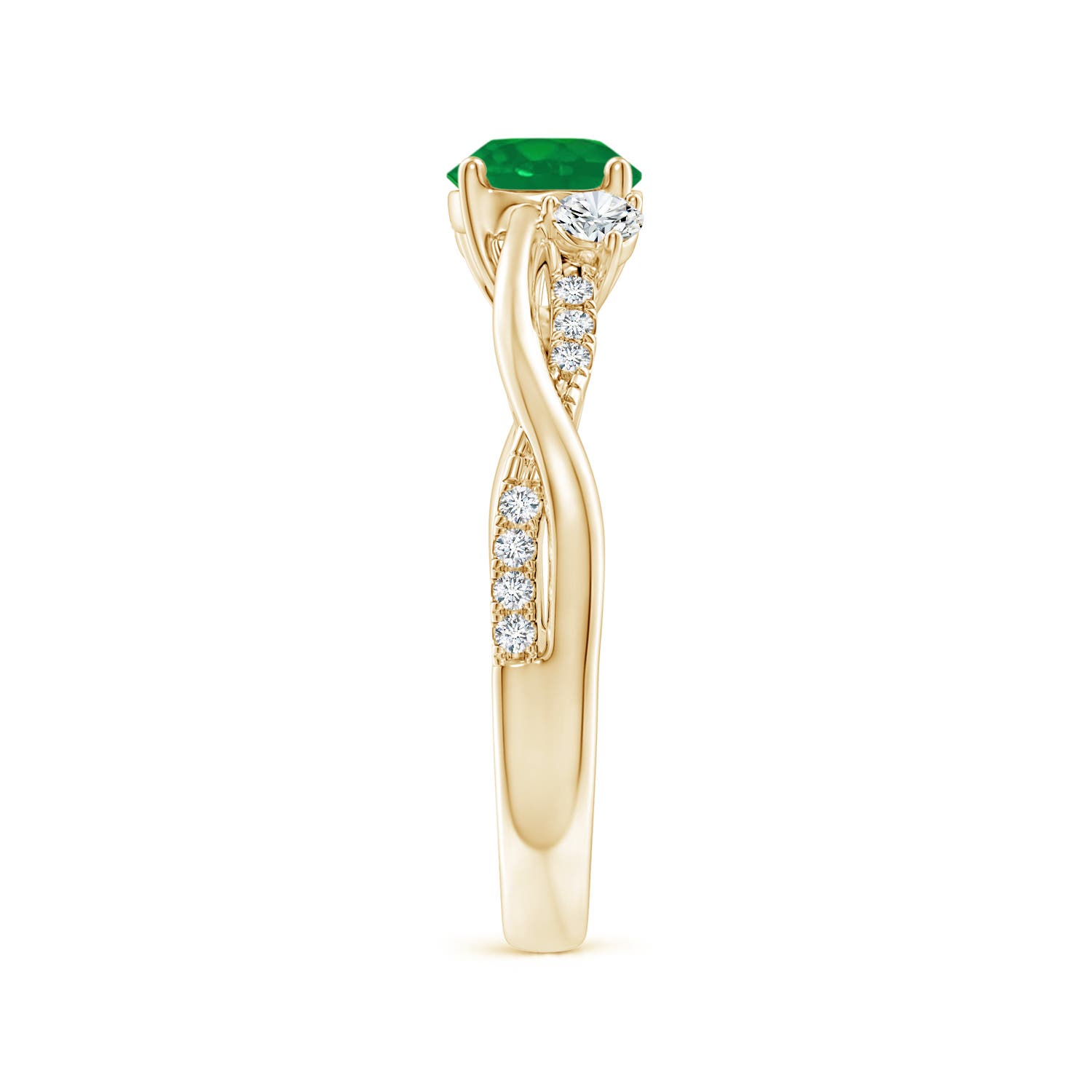 AA - Emerald / 0.99 CT / 14 KT Yellow Gold