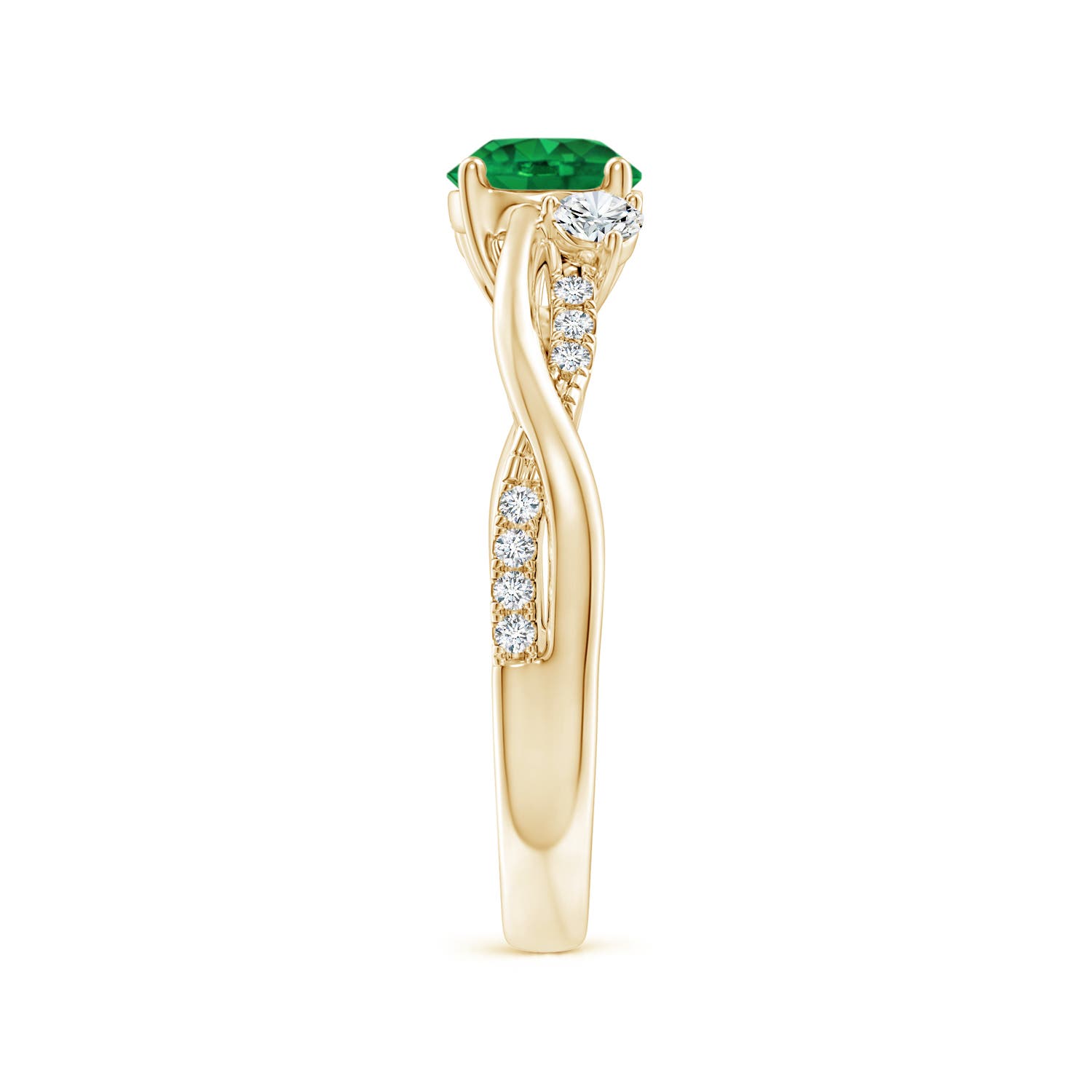 AAA - Emerald / 0.99 CT / 14 KT Yellow Gold