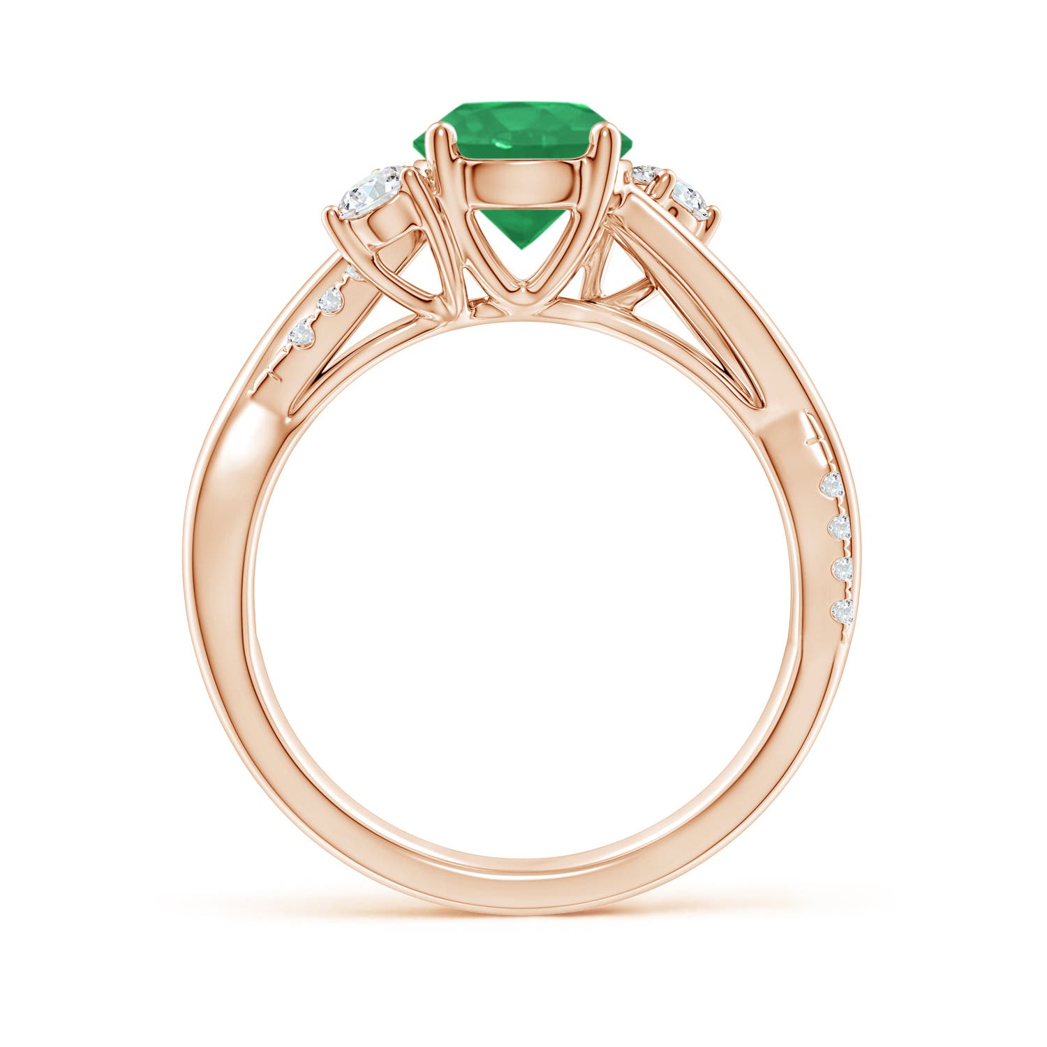 A - Emerald / 1.52 CT / 14 KT Rose Gold