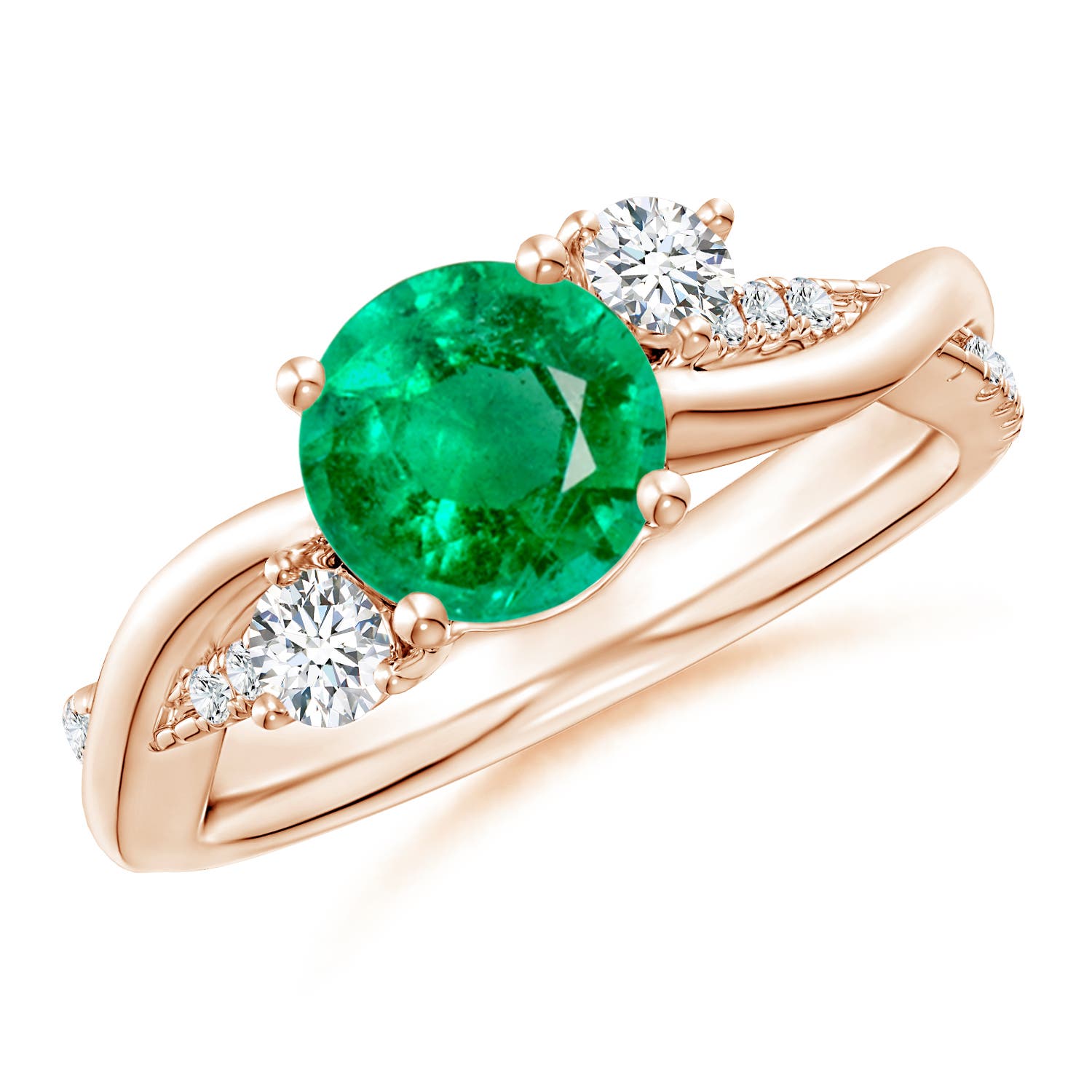 AAA - Emerald / 1.52 CT / 14 KT Rose Gold