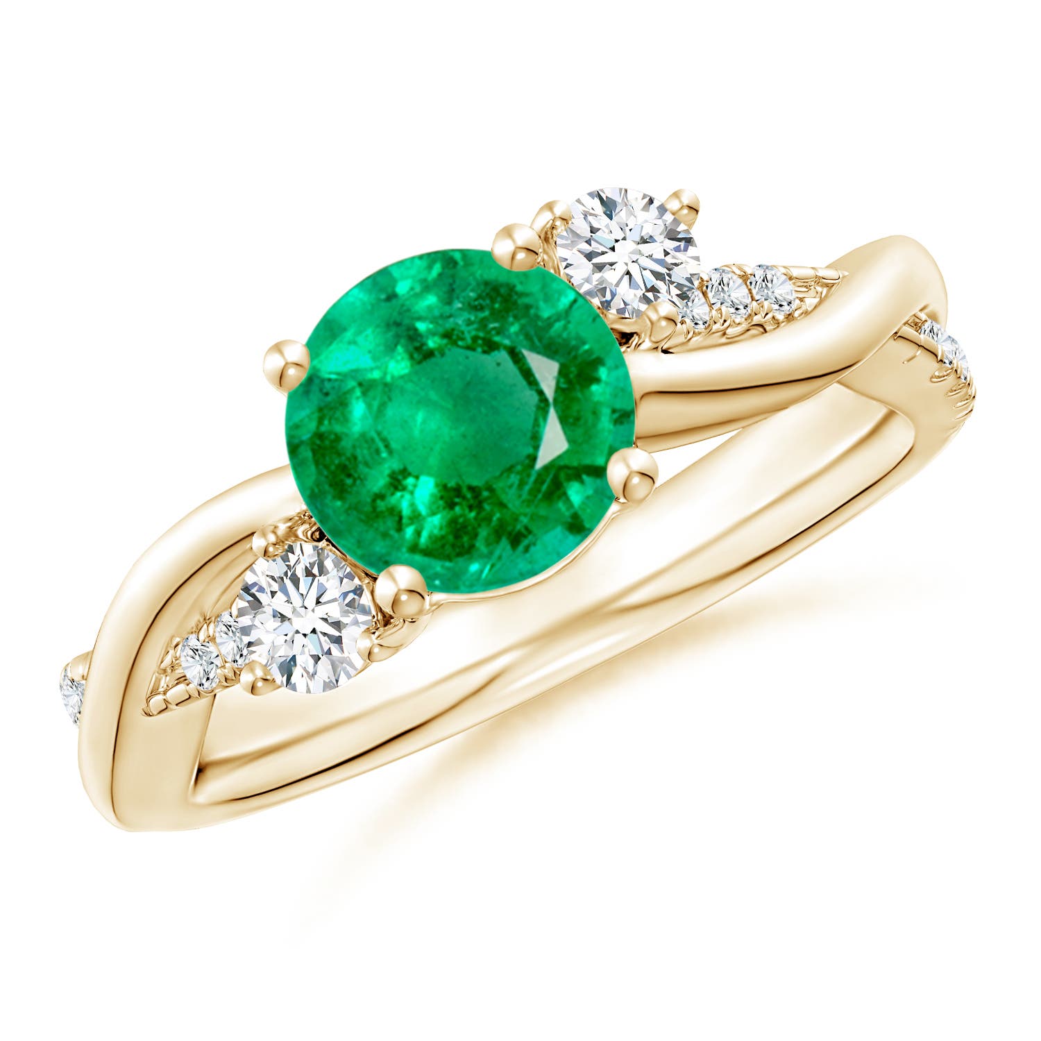 AAA - Emerald / 1.52 CT / 14 KT Yellow Gold