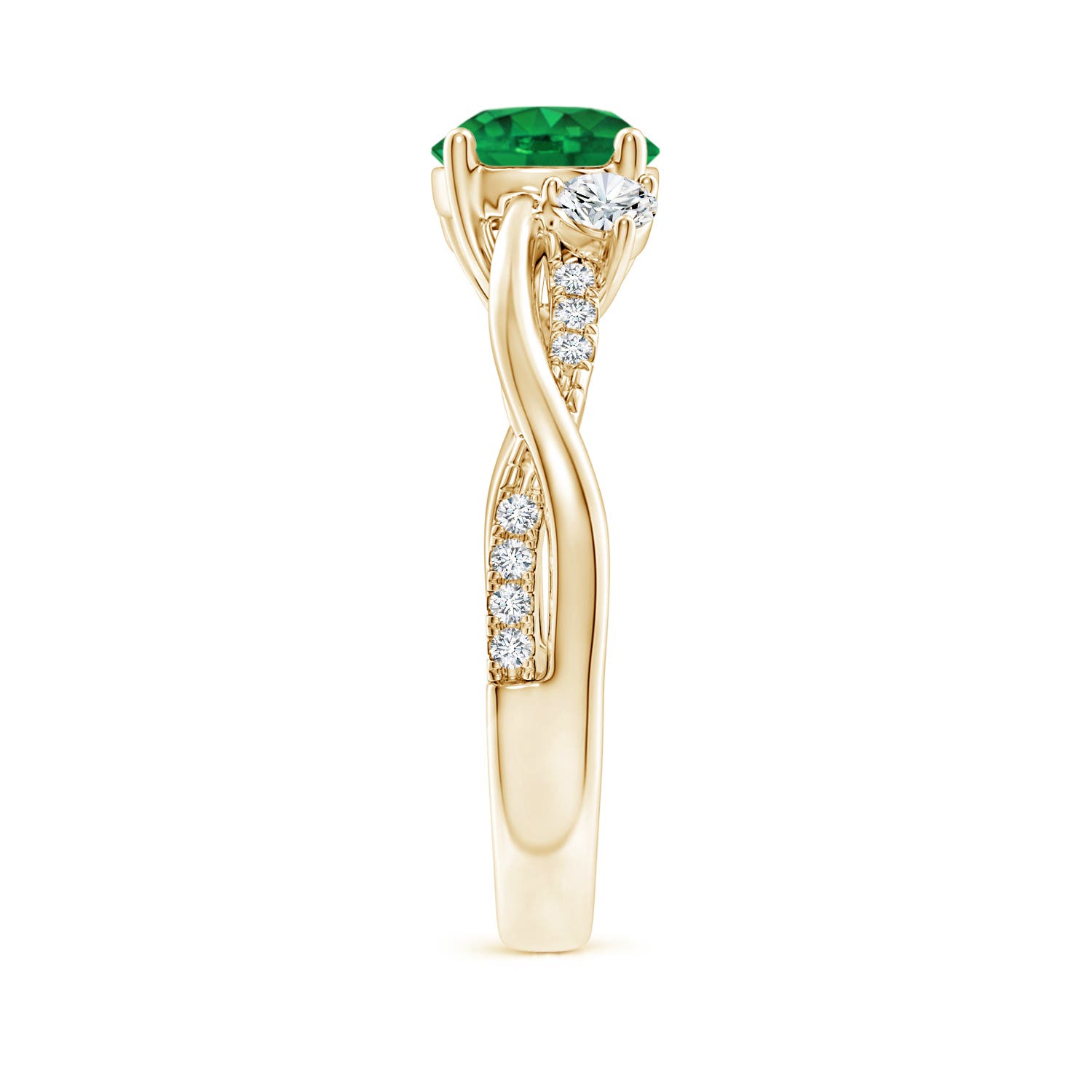 AAA - Emerald / 1.52 CT / 14 KT Yellow Gold