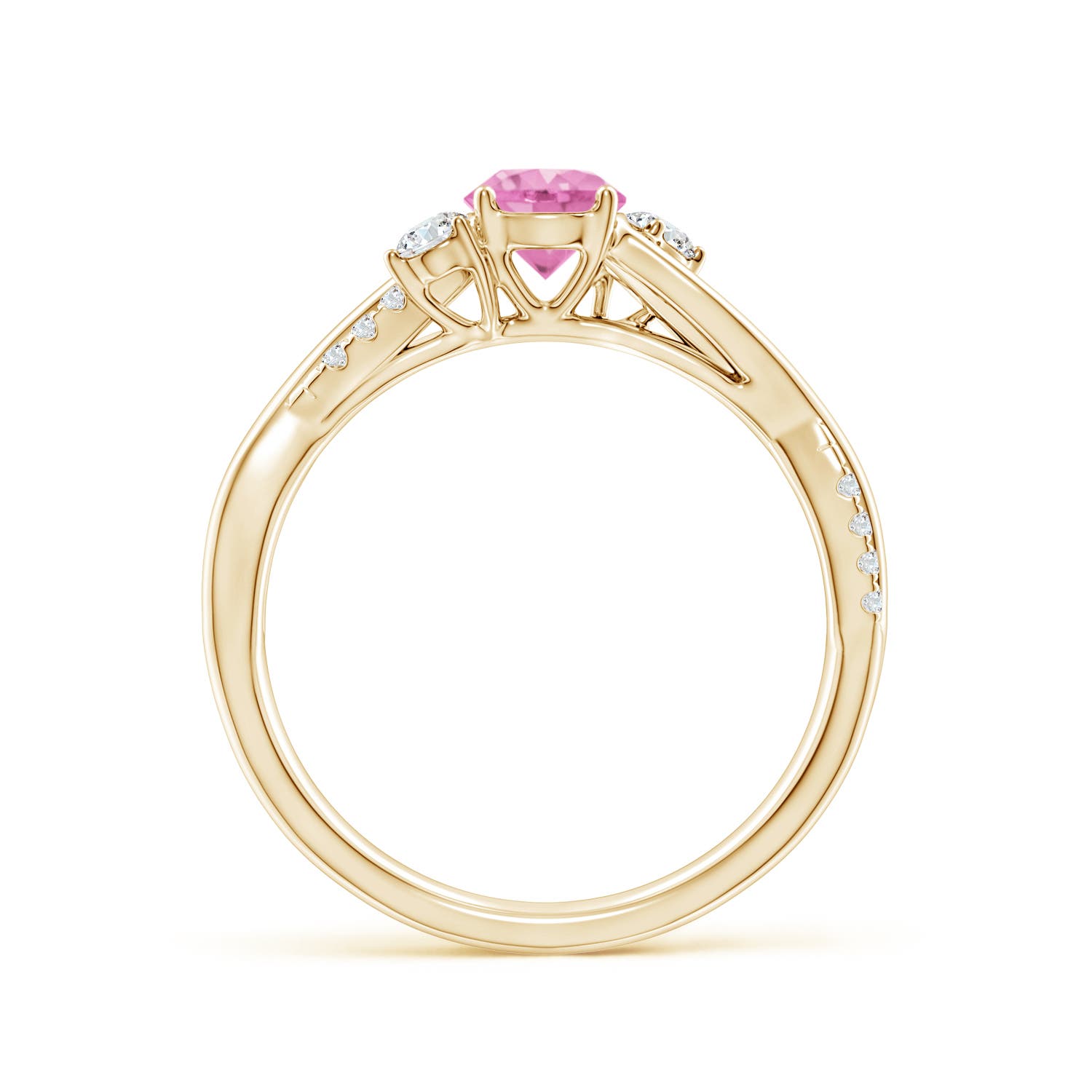 A - Pink Sapphire / 0.81 CT / 14 KT Yellow Gold