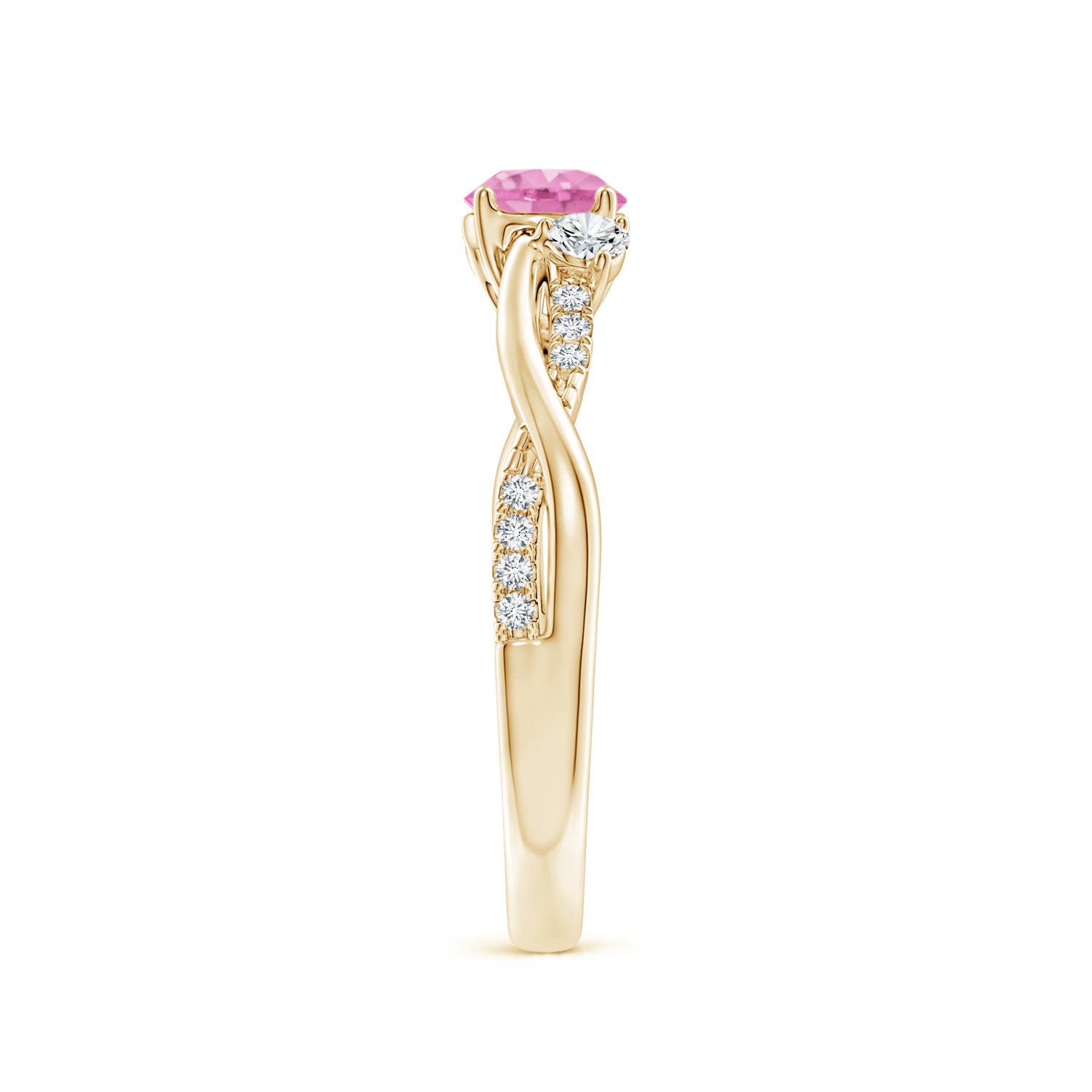 A - Pink Sapphire / 0.81 CT / 14 KT Yellow Gold