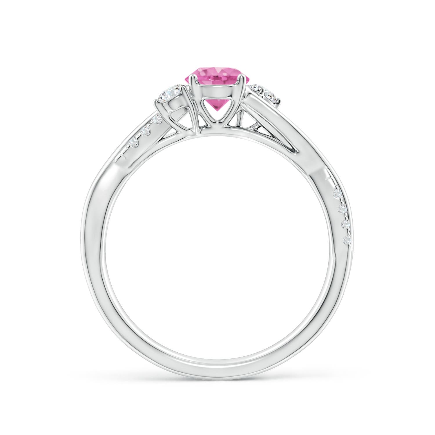 AA - Pink Sapphire / 0.81 CT / 14 KT White Gold