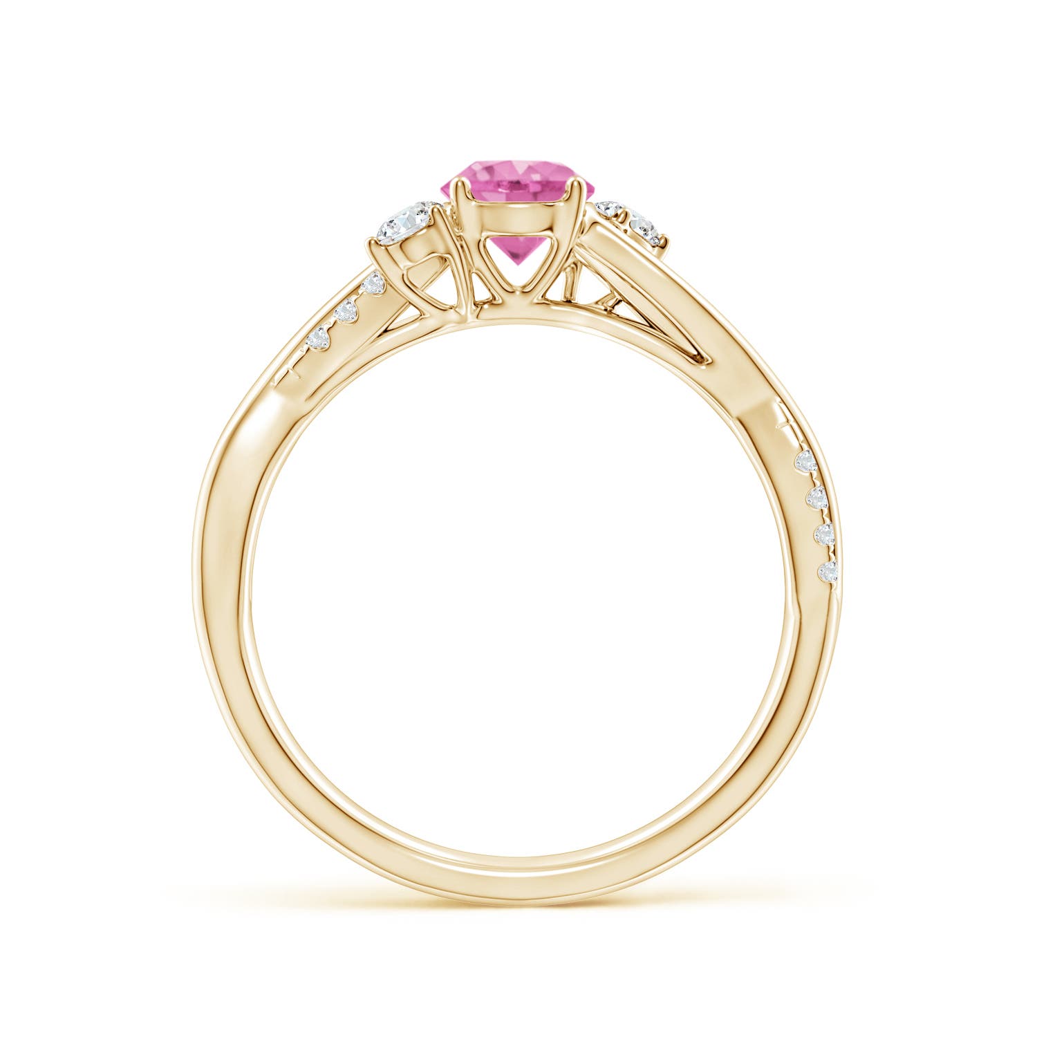 AA - Pink Sapphire / 0.81 CT / 14 KT Yellow Gold