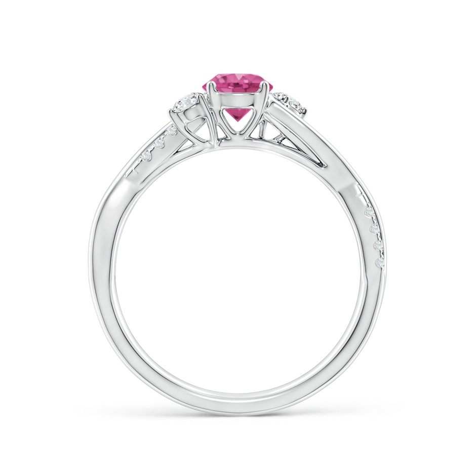 5mm AAAA Nature Inspired Pink Sapphire & Diamond Twisted Vine Ring in P950 Platinum side-1