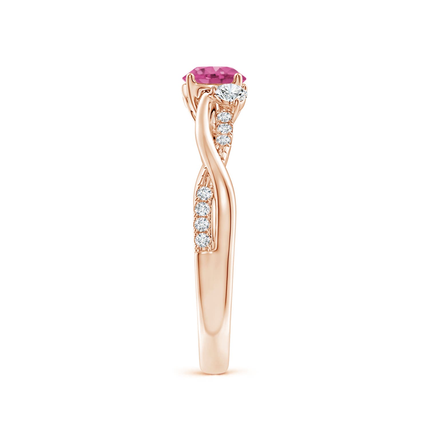 AAAA - Pink Sapphire / 0.81 CT / 14 KT Rose Gold