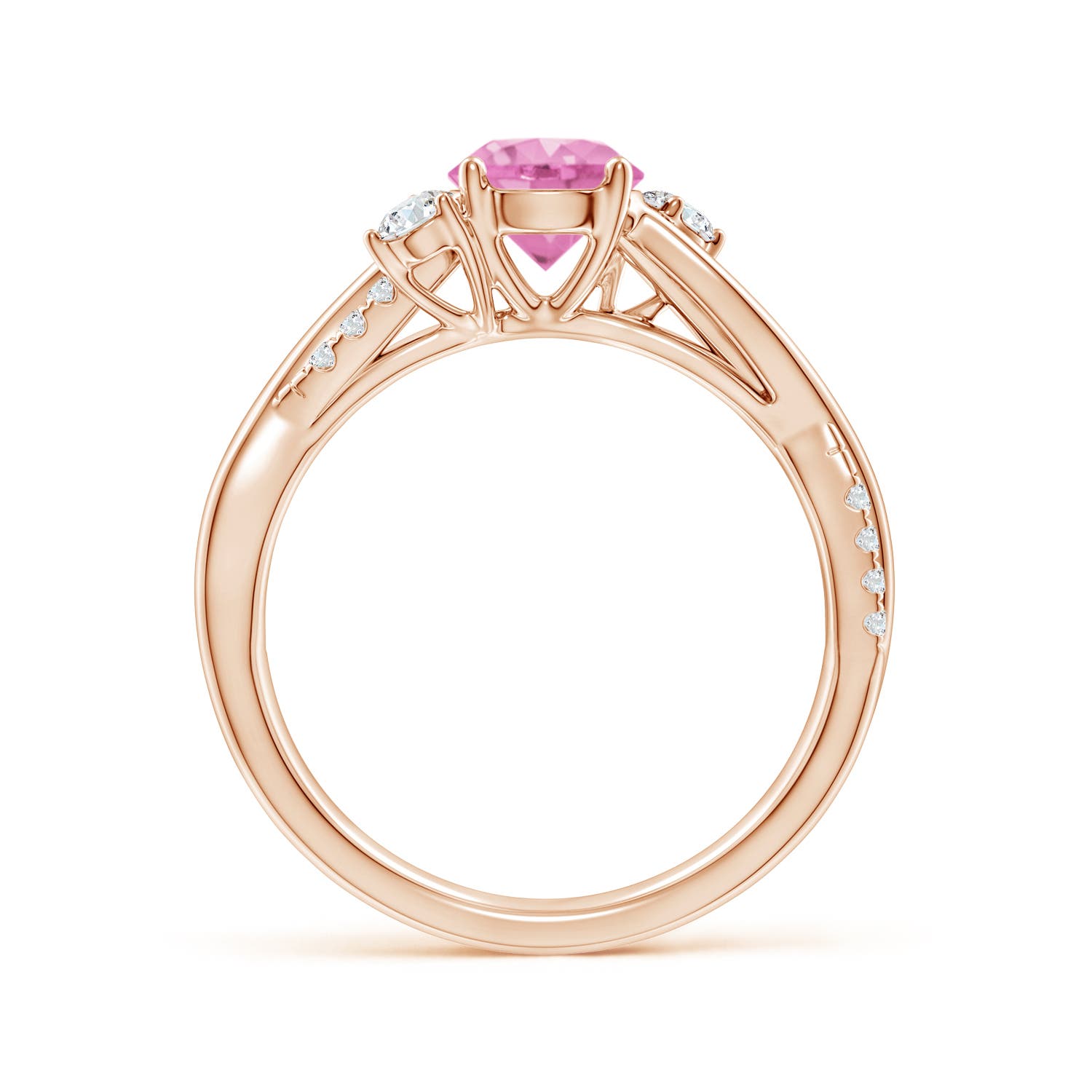 A - Pink Sapphire / 1.24 CT / 14 KT Rose Gold