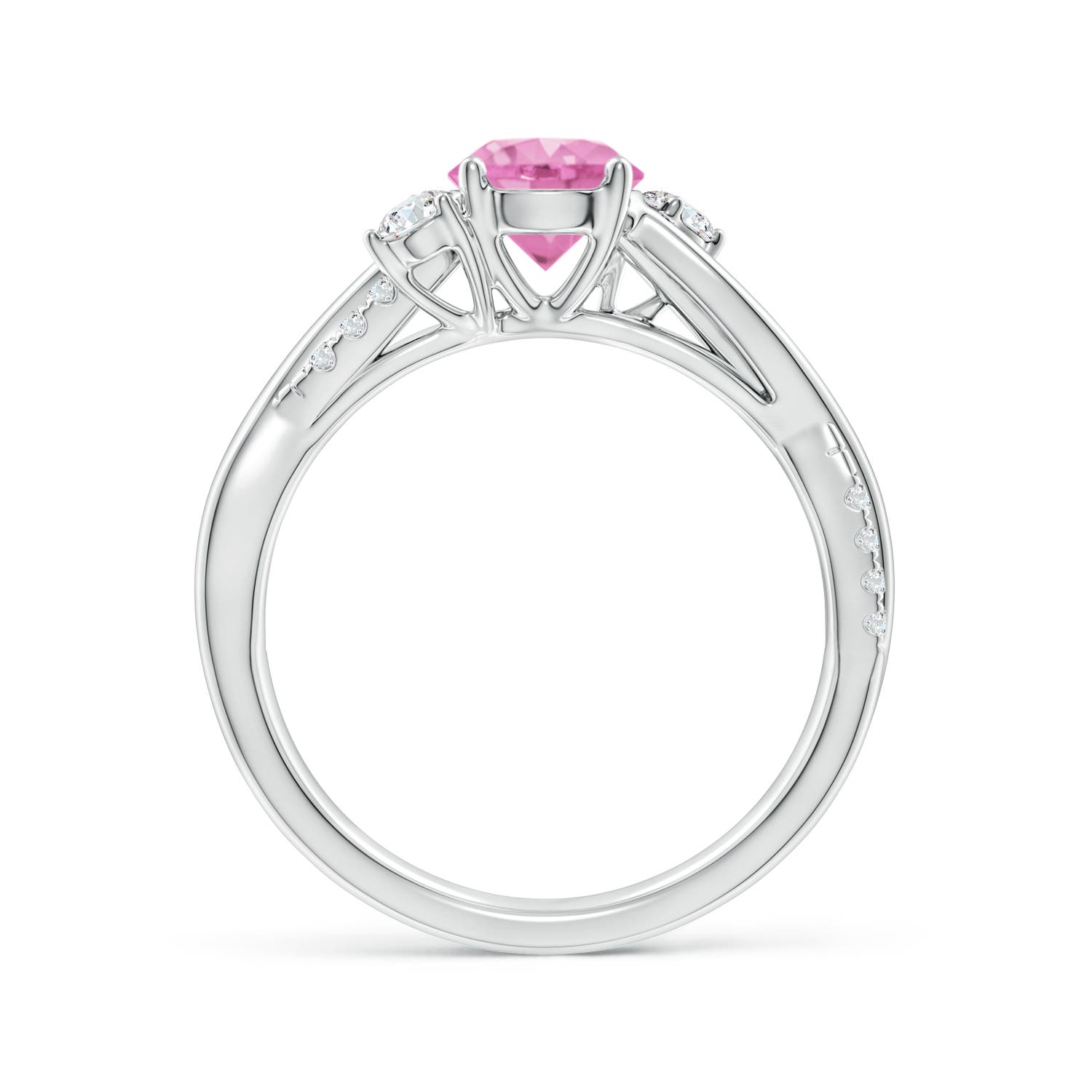 A - Pink Sapphire / 1.24 CT / 14 KT White Gold