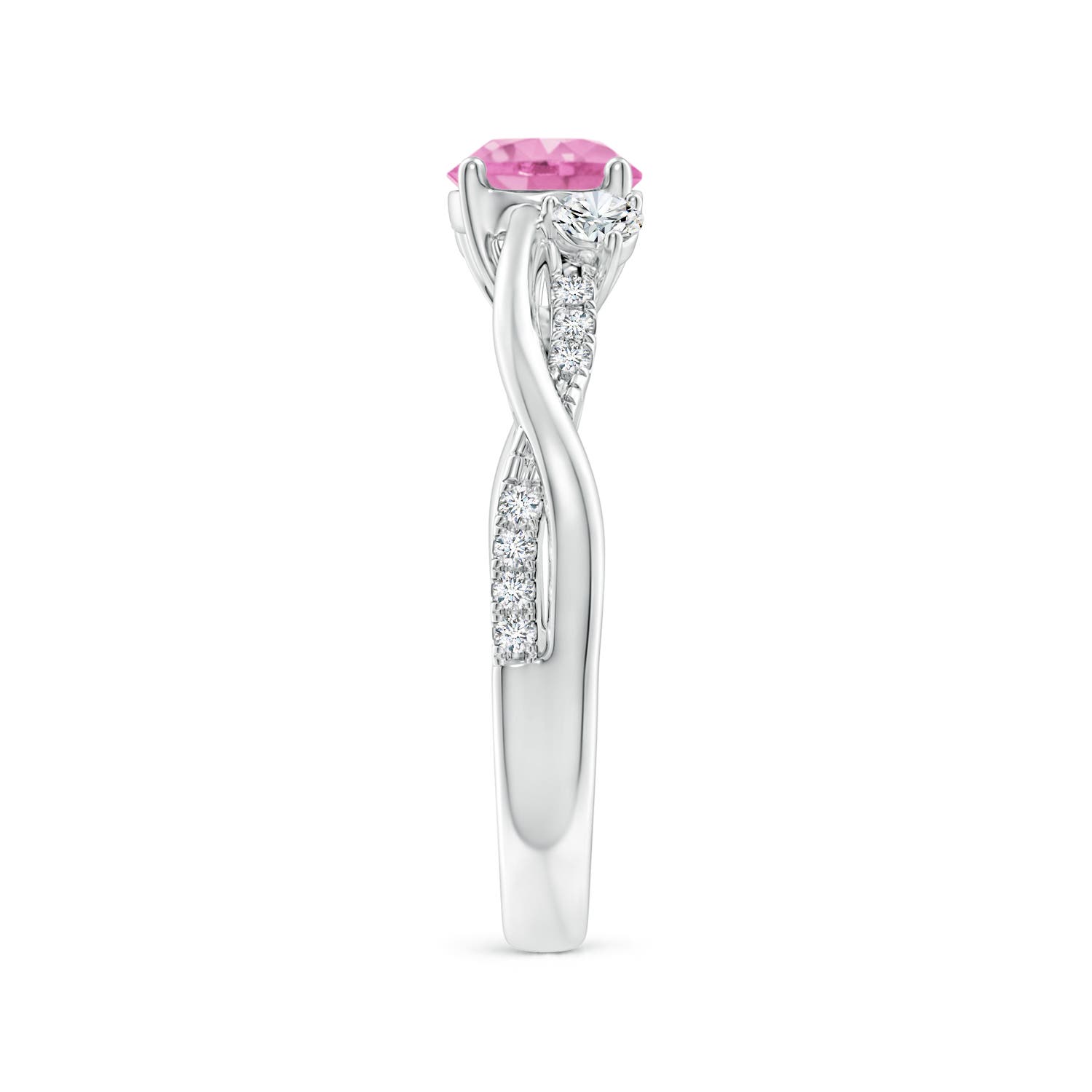 A - Pink Sapphire / 1.24 CT / 14 KT White Gold