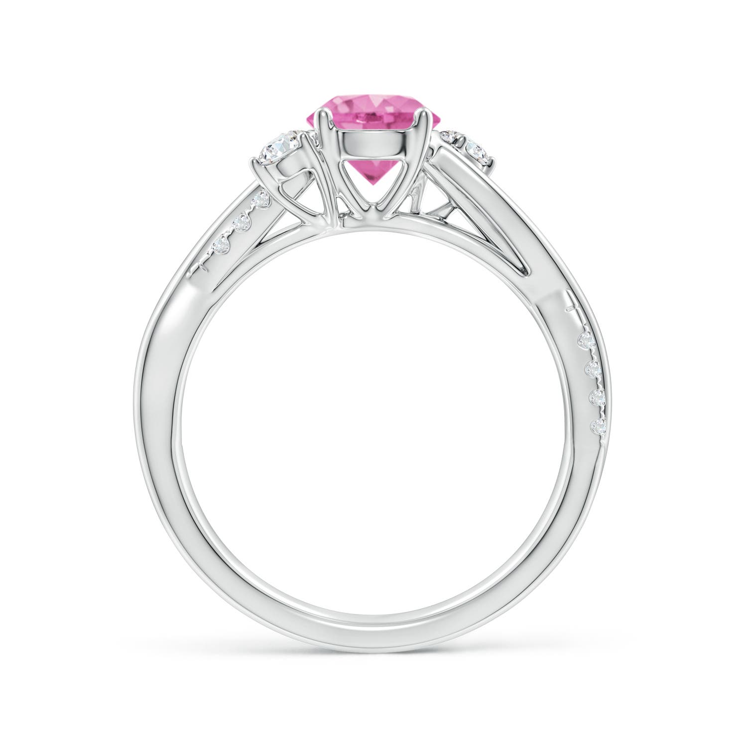 AA - Pink Sapphire / 1.24 CT / 14 KT White Gold