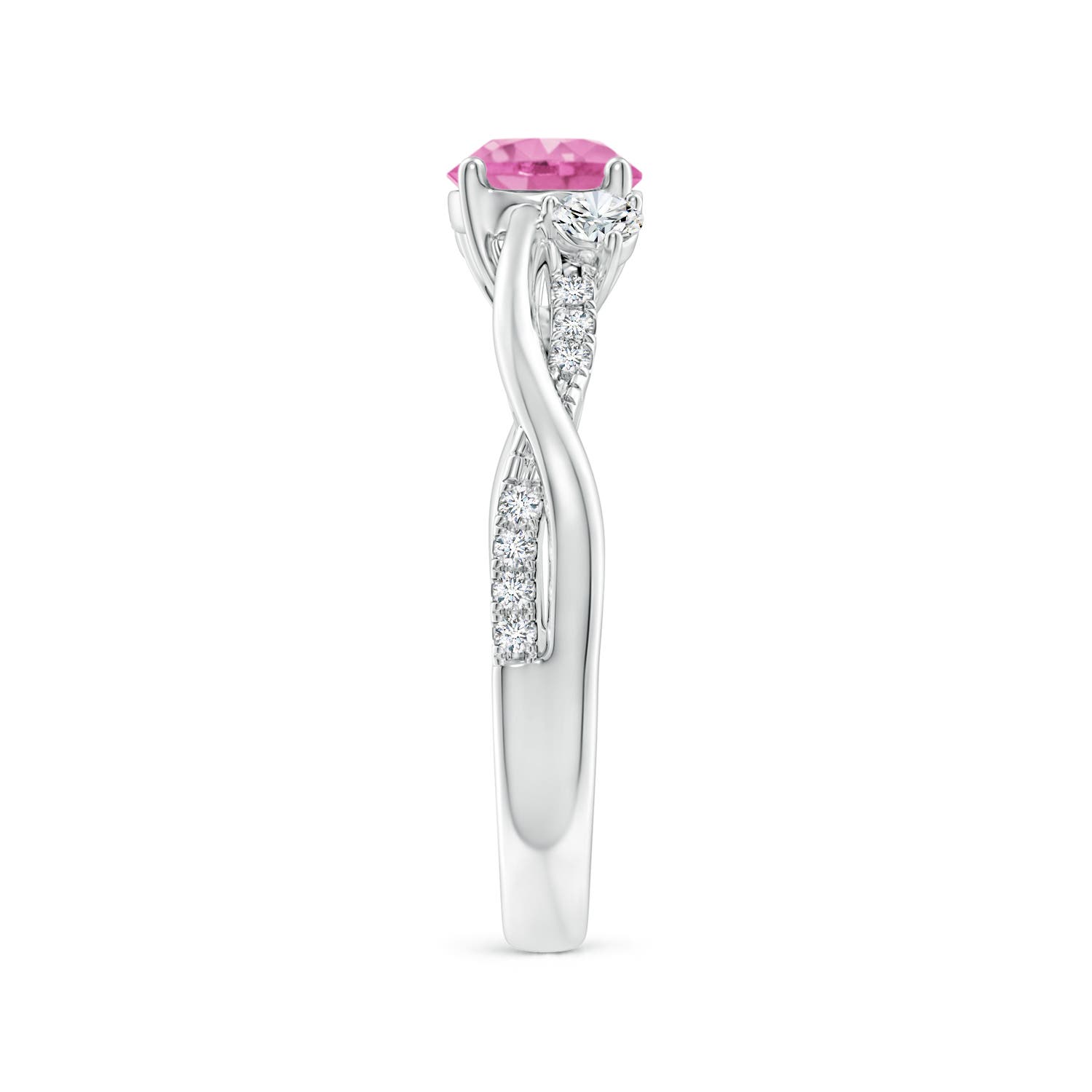 AA - Pink Sapphire / 1.24 CT / 14 KT White Gold