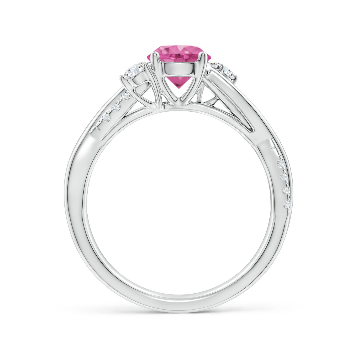 AAA - Pink Sapphire / 1.24 CT / 14 KT White Gold