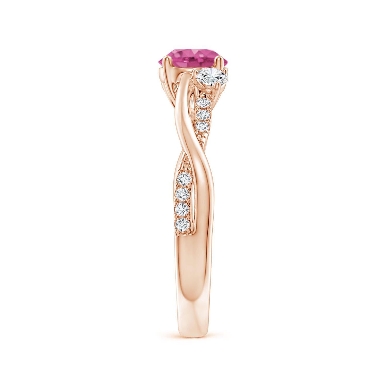 AAAA - Pink Sapphire / 1.24 CT / 14 KT Rose Gold