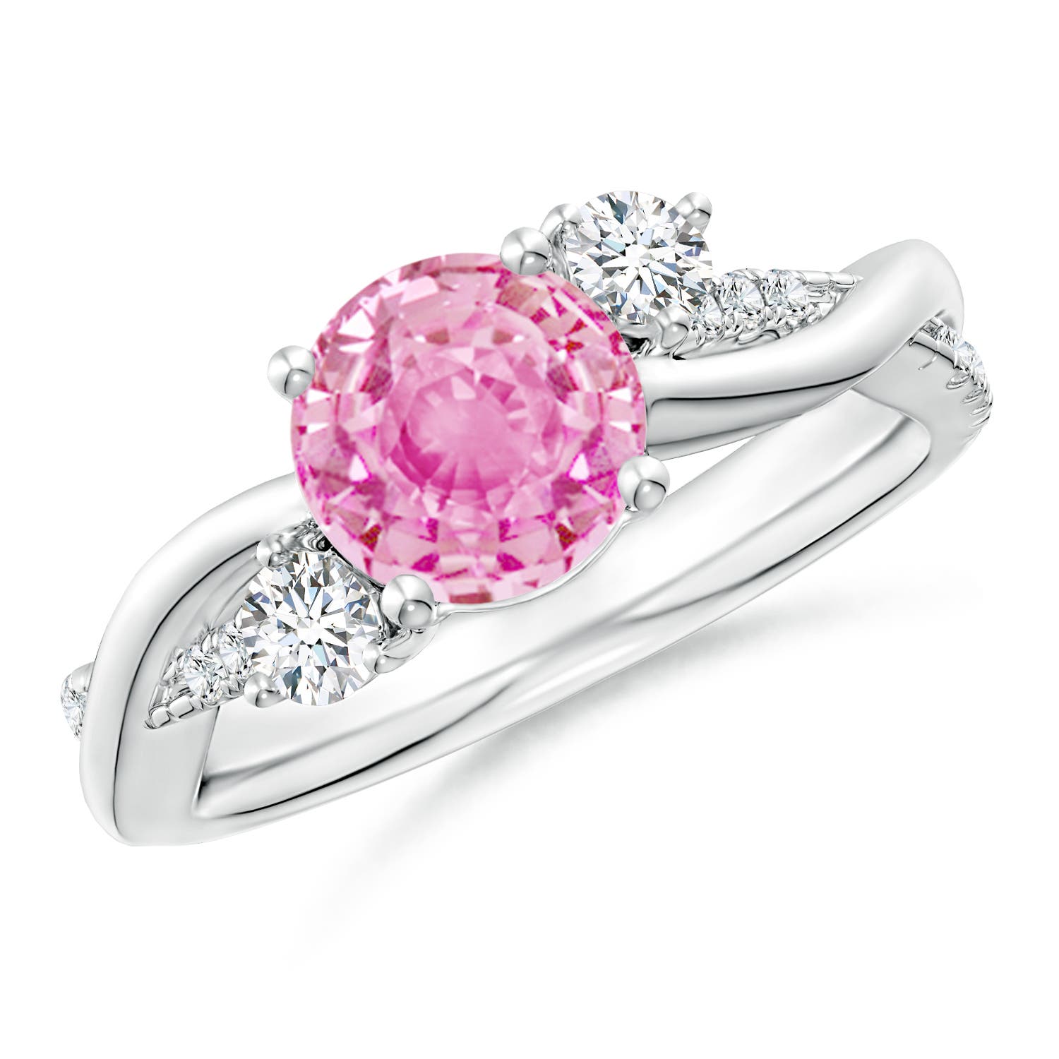 A - Pink Sapphire / 1.92 CT / 14 KT White Gold