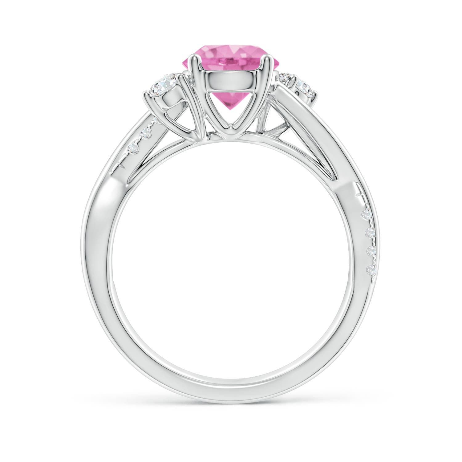 A - Pink Sapphire / 1.92 CT / 14 KT White Gold