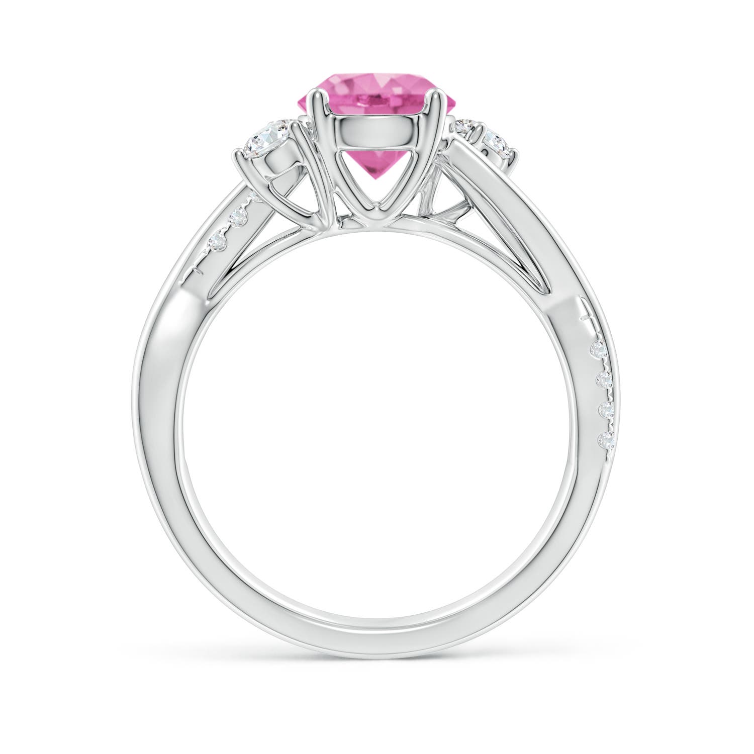 AA - Pink Sapphire / 1.92 CT / 14 KT White Gold