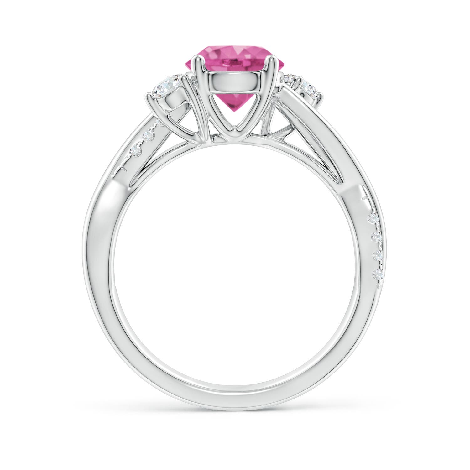 AAA - Pink Sapphire / 1.92 CT / 14 KT White Gold