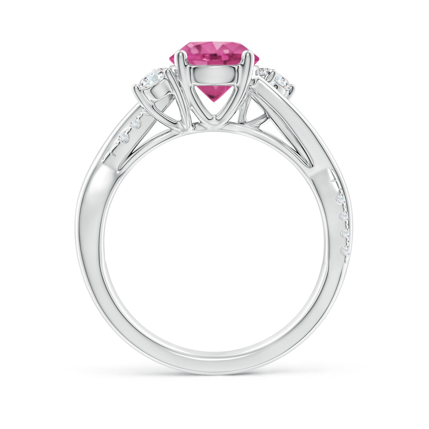 AAAA - Pink Sapphire / 1.92 CT / 14 KT White Gold