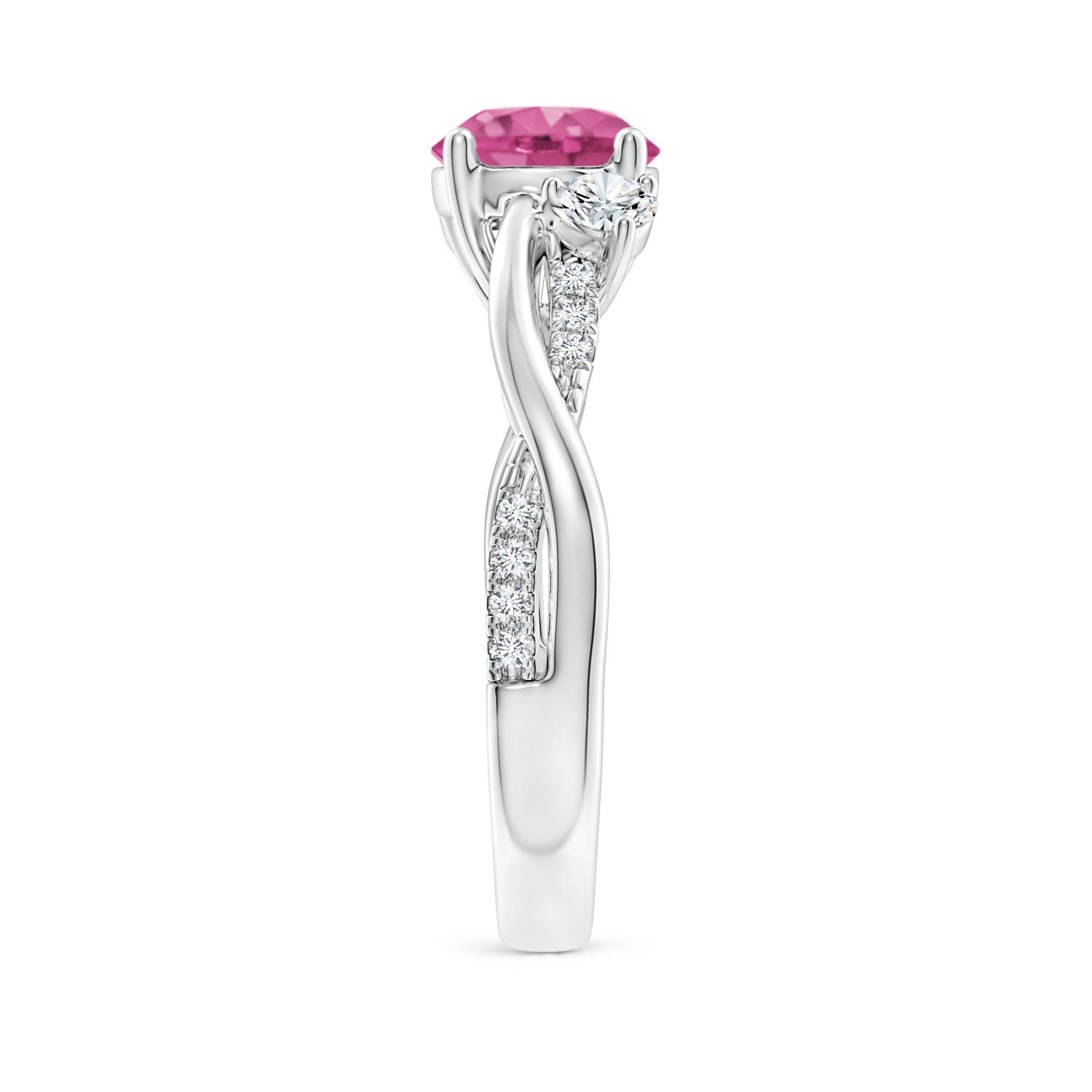 AAAA - Pink Sapphire / 1.92 CT / 14 KT White Gold