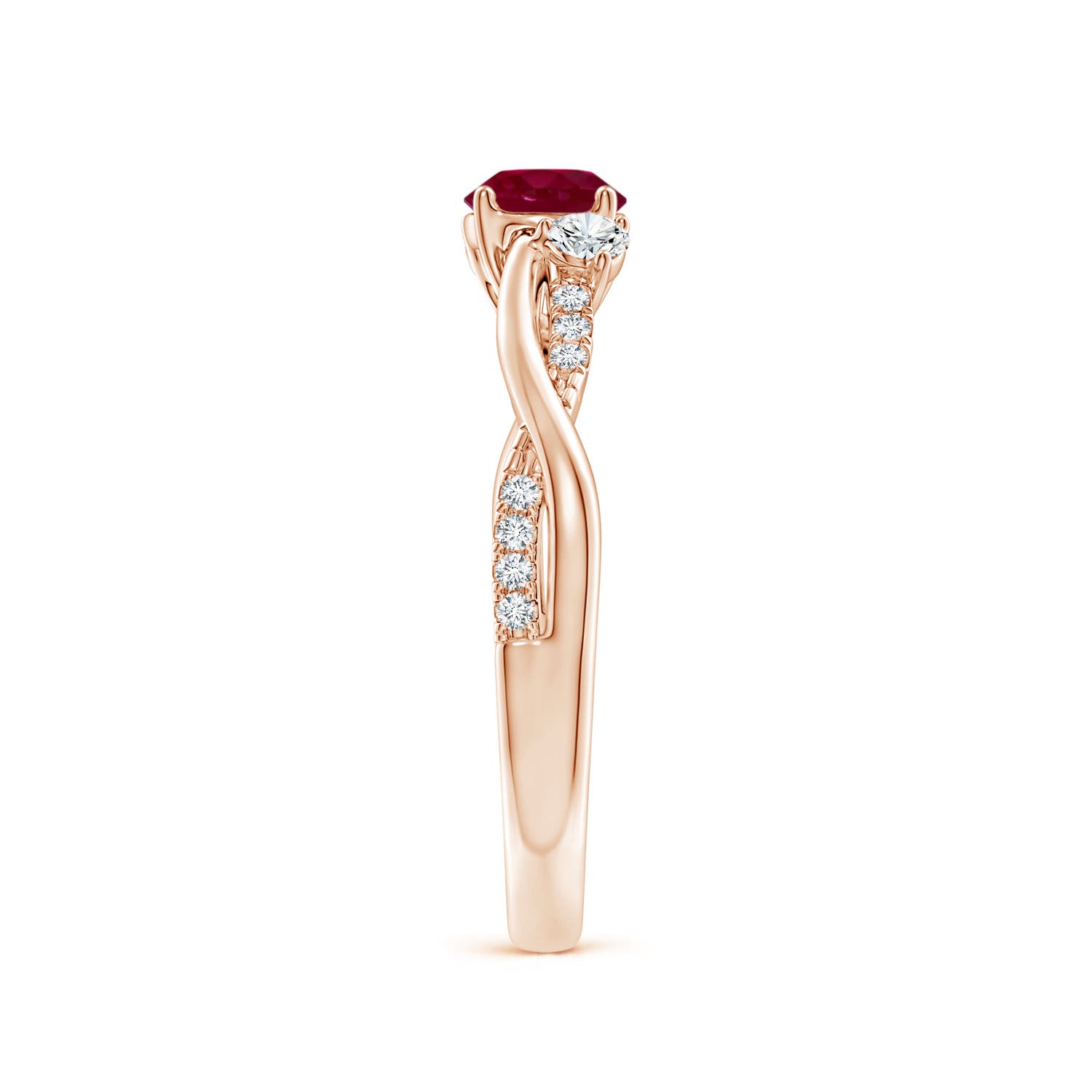 A - Ruby / 0.81 CT / 14 KT Rose Gold