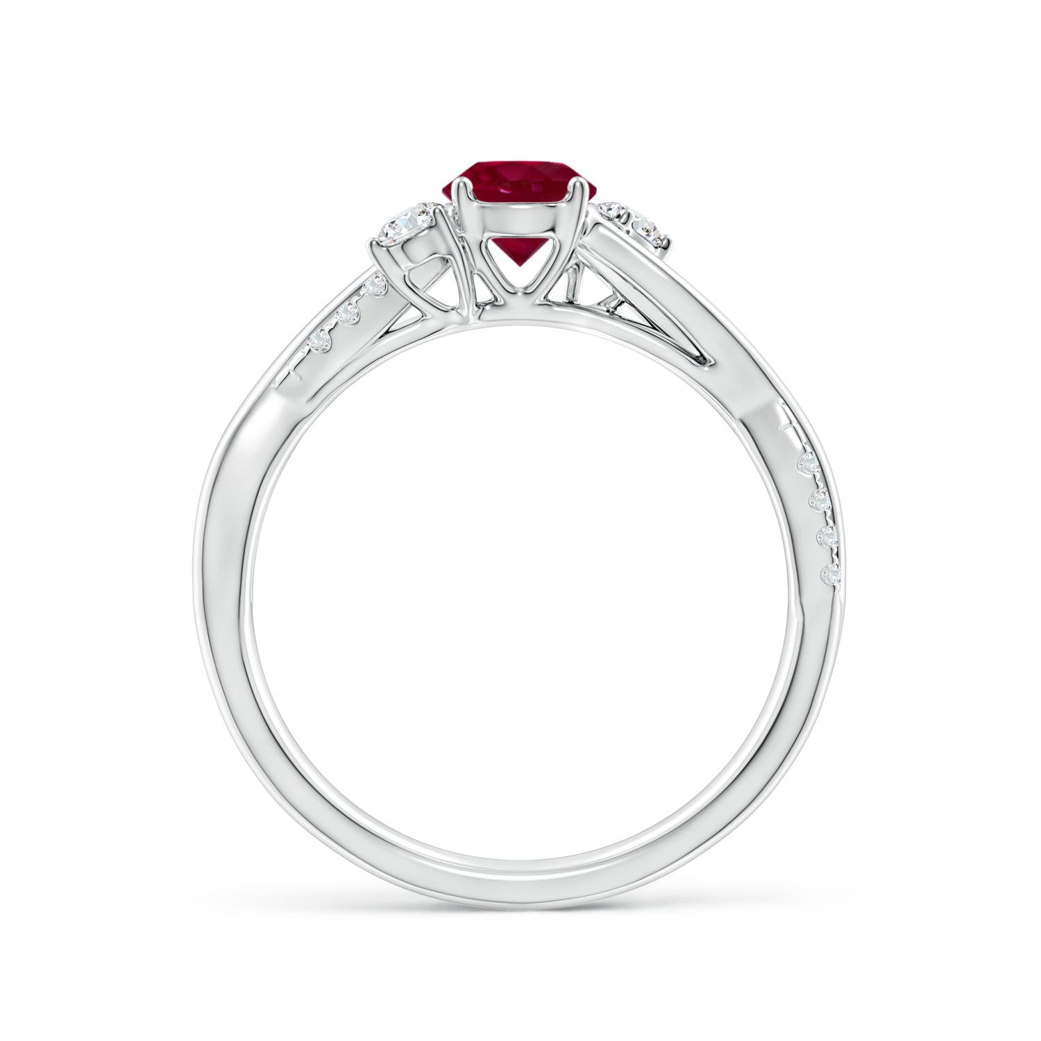 A - Ruby / 0.81 CT / 14 KT White Gold