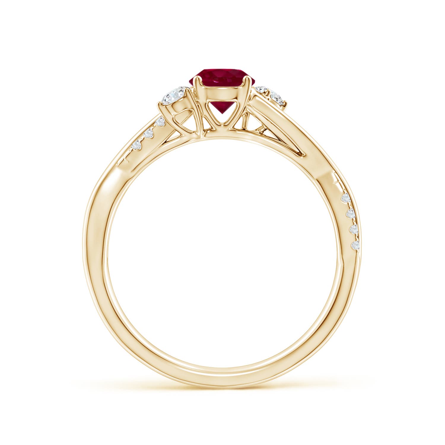 A - Ruby / 0.81 CT / 14 KT Yellow Gold