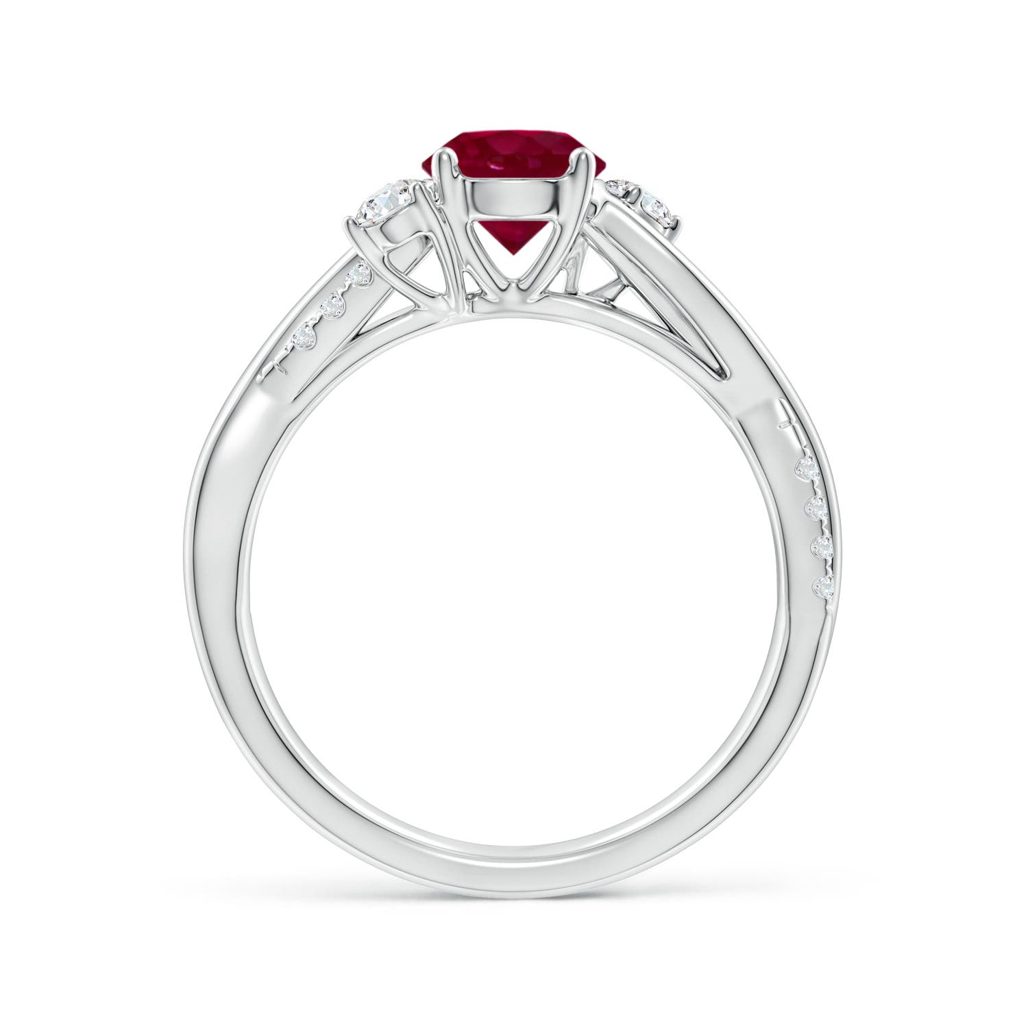 A - Ruby / 1.24 CT / 14 KT White Gold