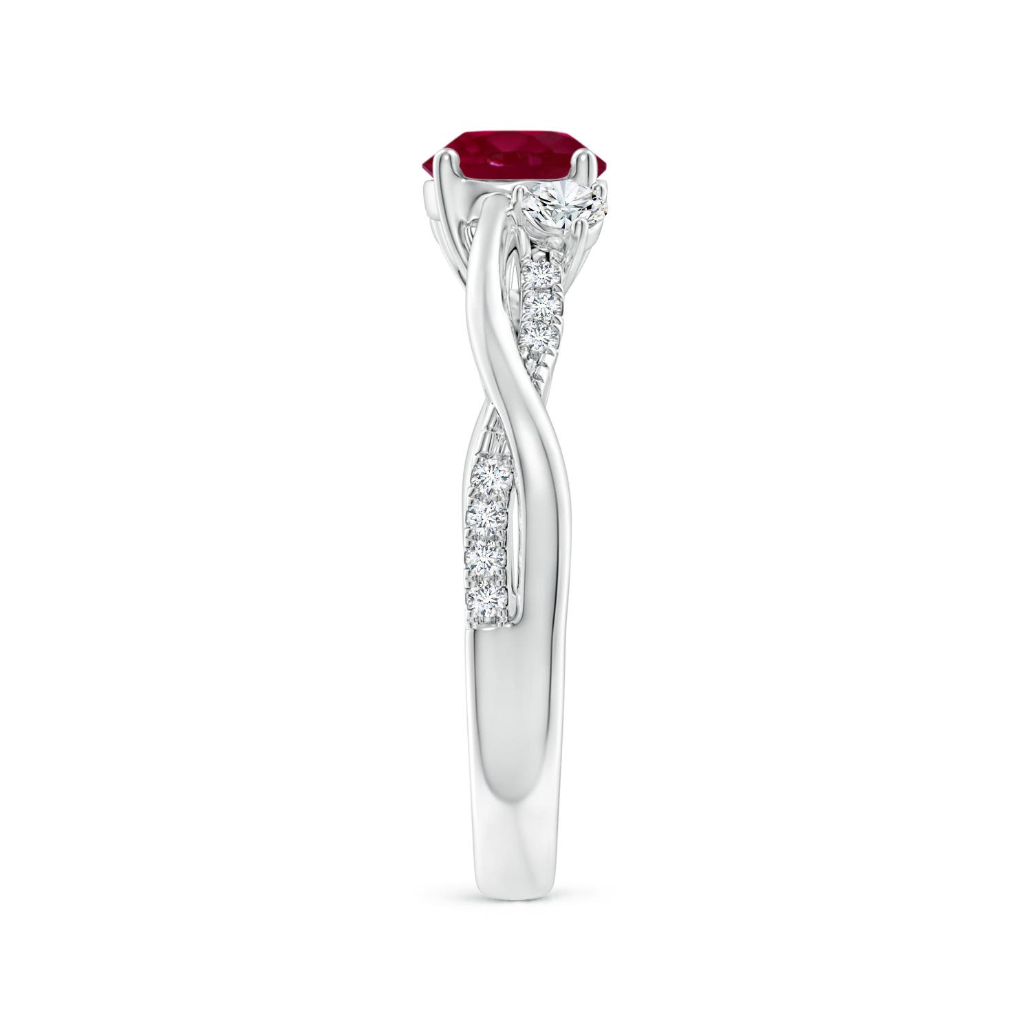 A - Ruby / 1.24 CT / 14 KT White Gold