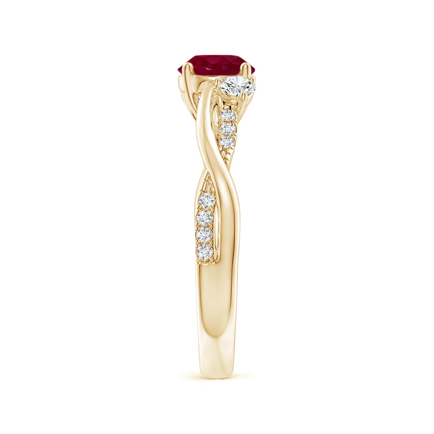 A - Ruby / 1.24 CT / 14 KT Yellow Gold