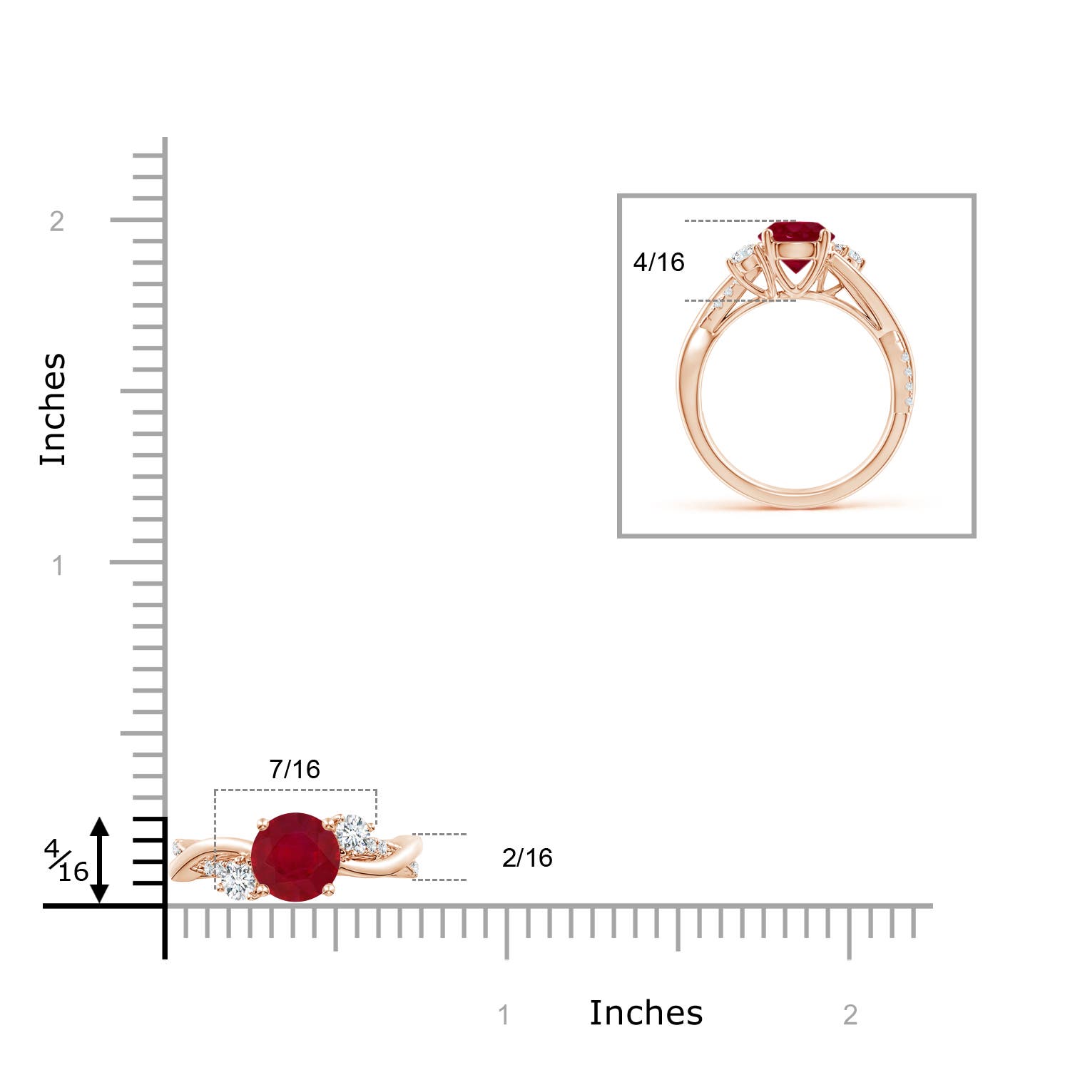 AA - Ruby / 1.72 CT / 14 KT Rose Gold