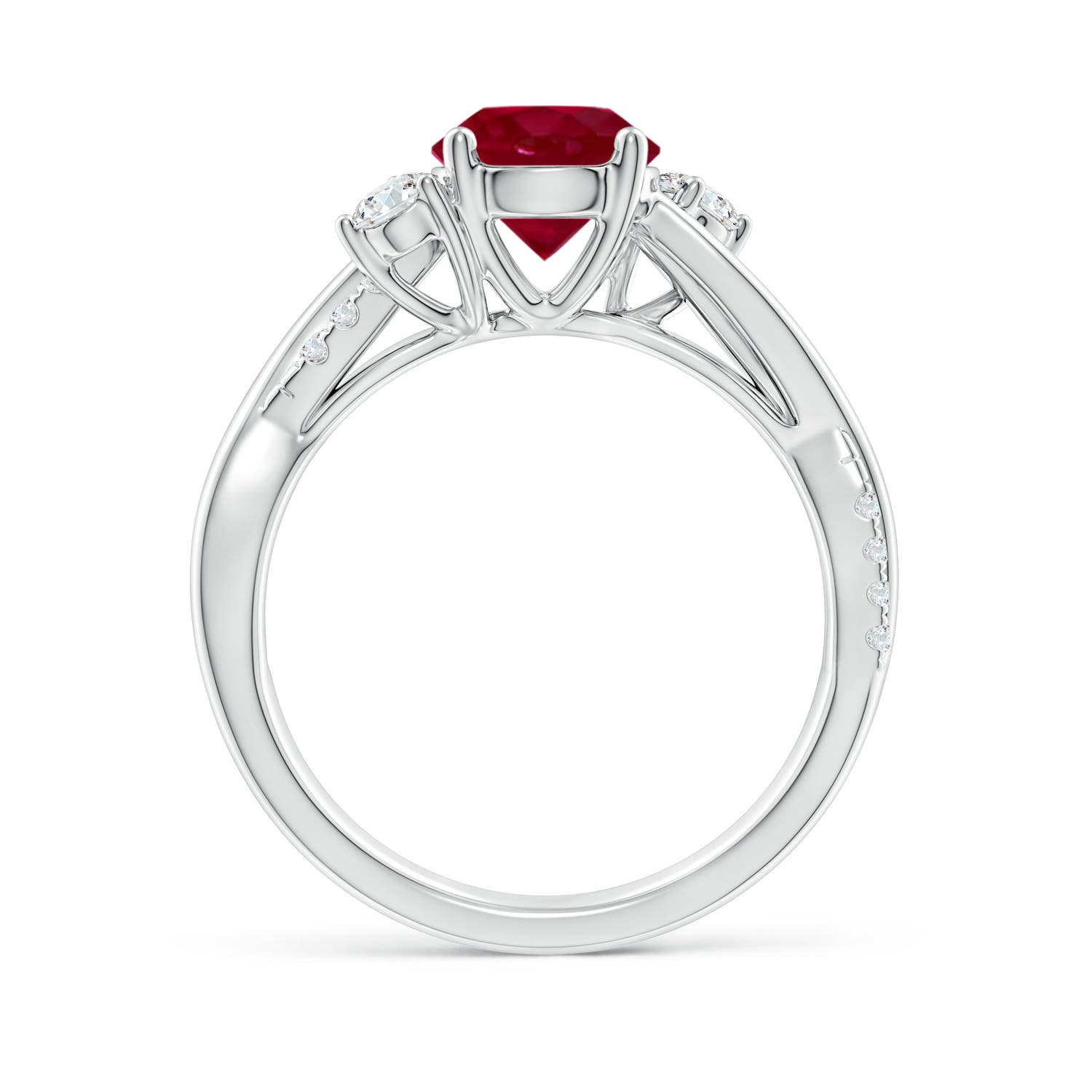 AA - Ruby / 1.72 CT / 14 KT White Gold