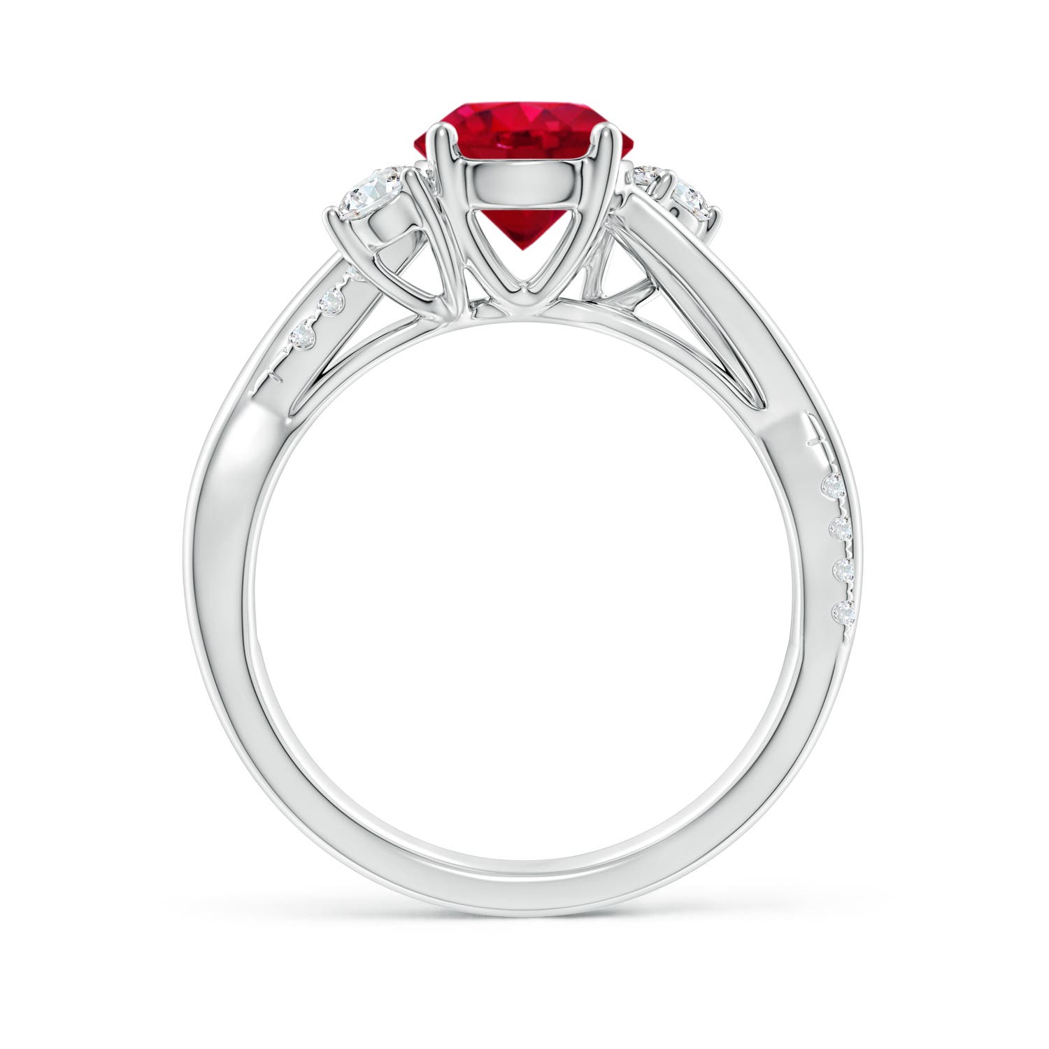 AAA - Ruby / 1.72 CT / 14 KT White Gold