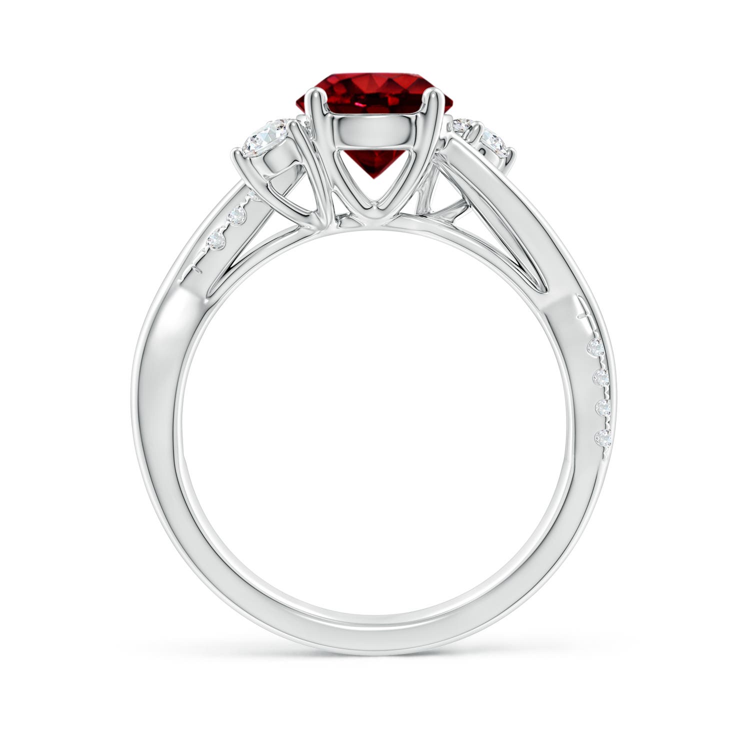 AAAA - Ruby / 1.72 CT / 14 KT White Gold