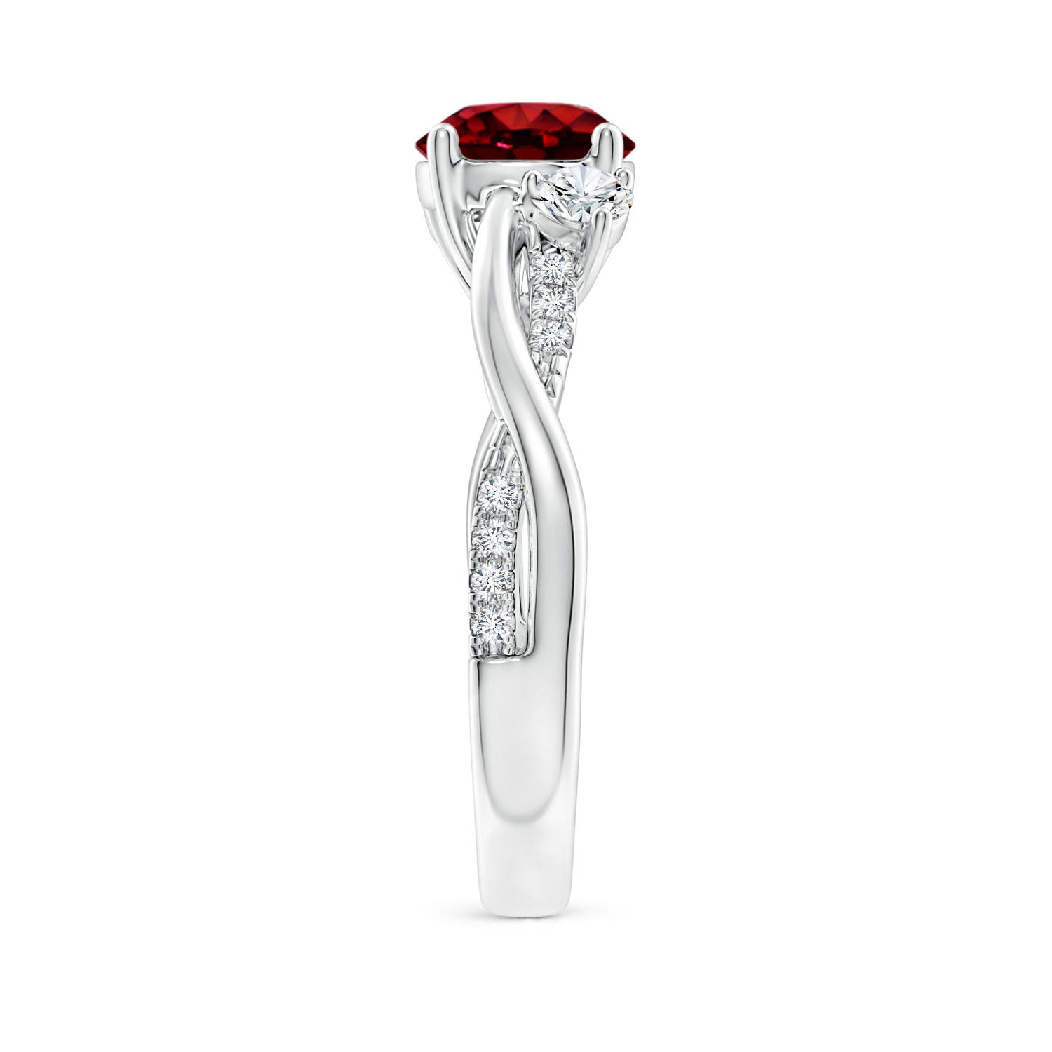 AAAA - Ruby / 1.72 CT / 14 KT White Gold