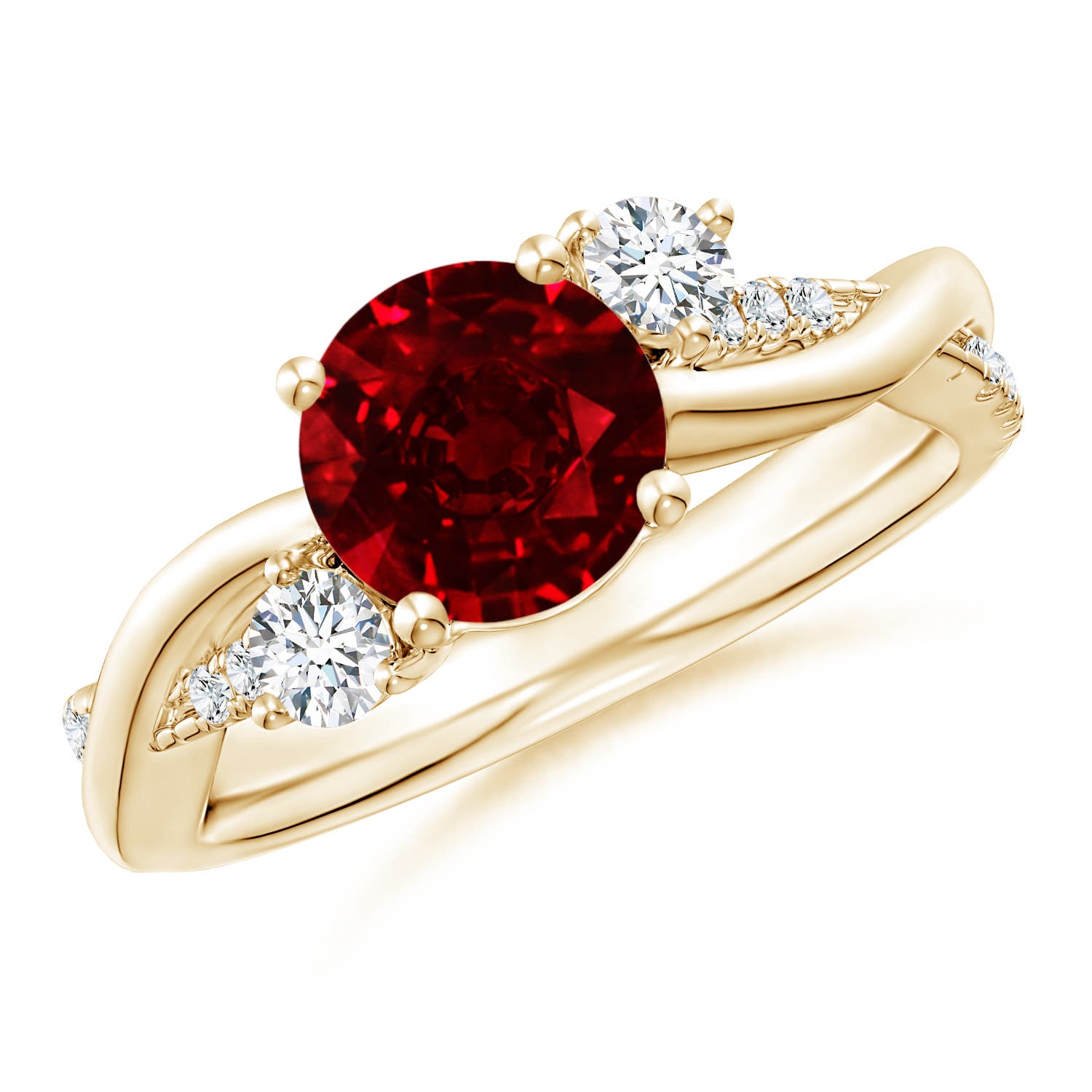 AAAA - Ruby / 1.72 CT / 14 KT Yellow Gold