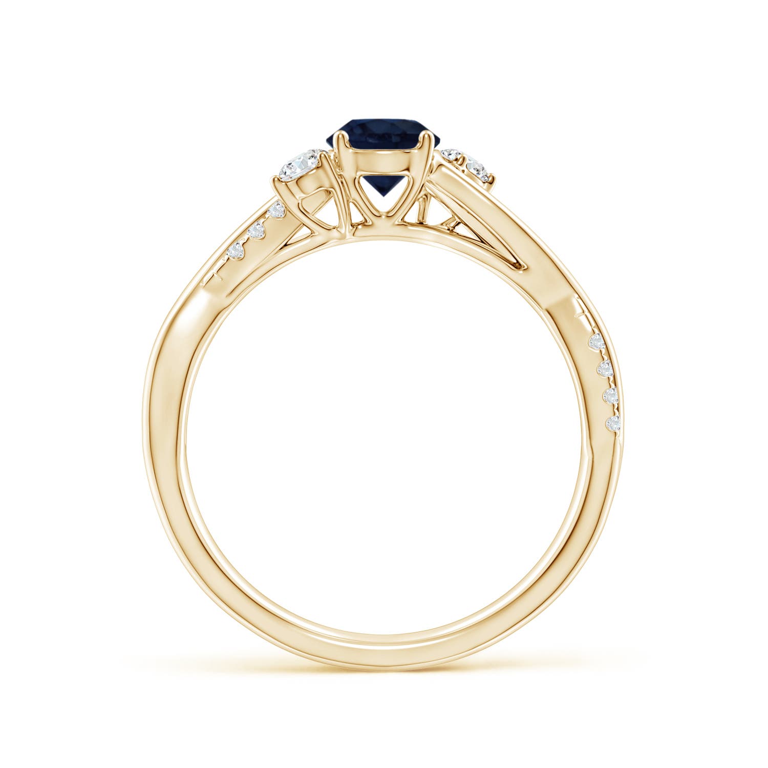 A - Blue Sapphire / 0.81 CT / 14 KT Yellow Gold