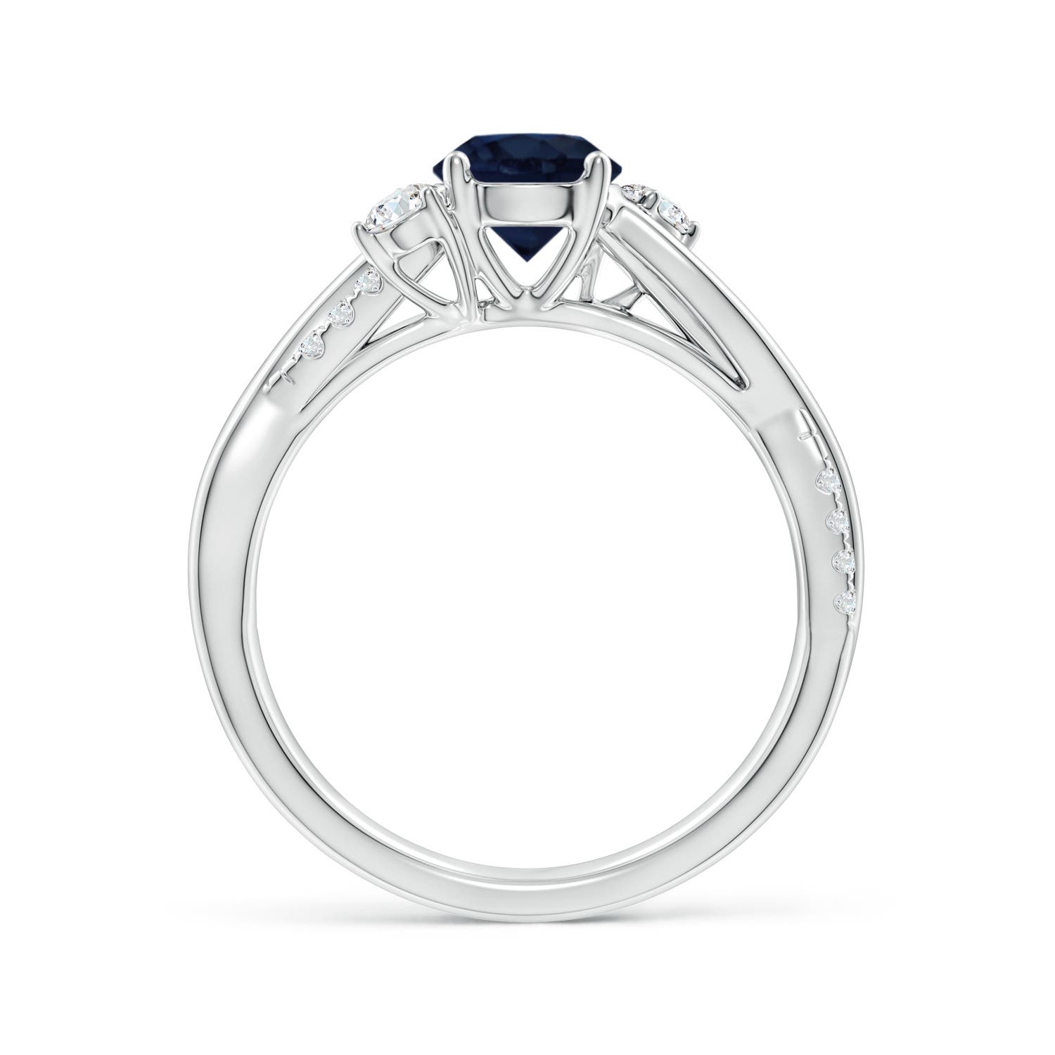 A - Blue Sapphire / 1.24 CT / 14 KT White Gold