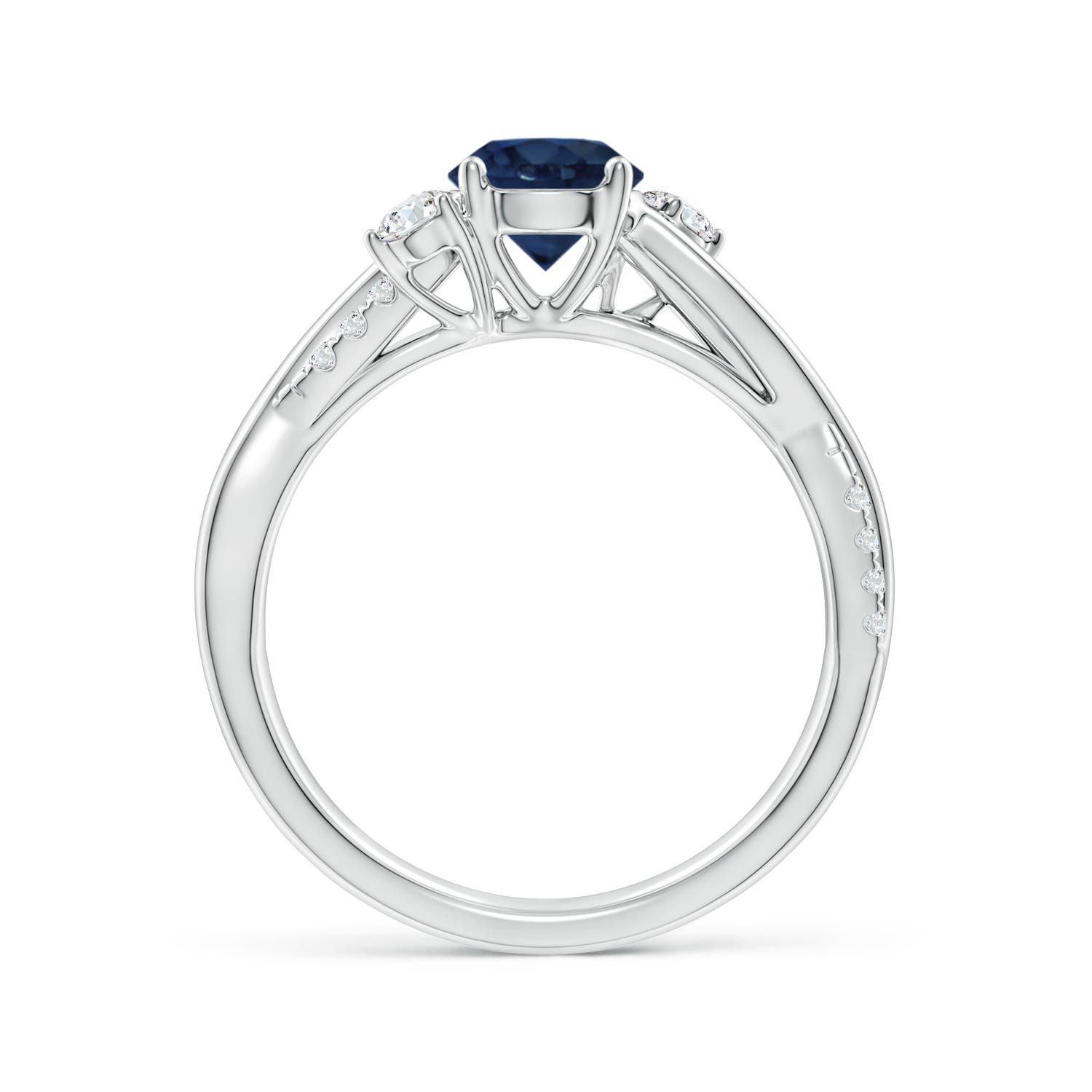 AA - Blue Sapphire / 1.24 CT / 14 KT White Gold