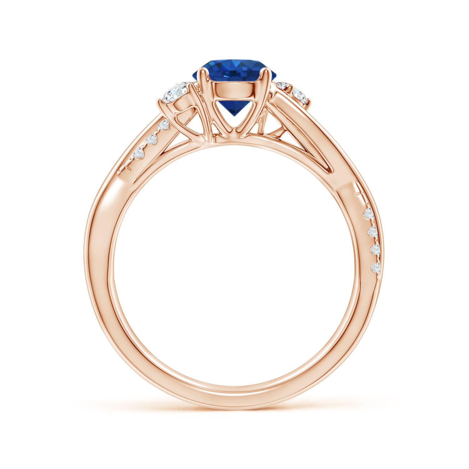 AAA - Blue Sapphire / 1.24 CT / 14 KT Rose Gold