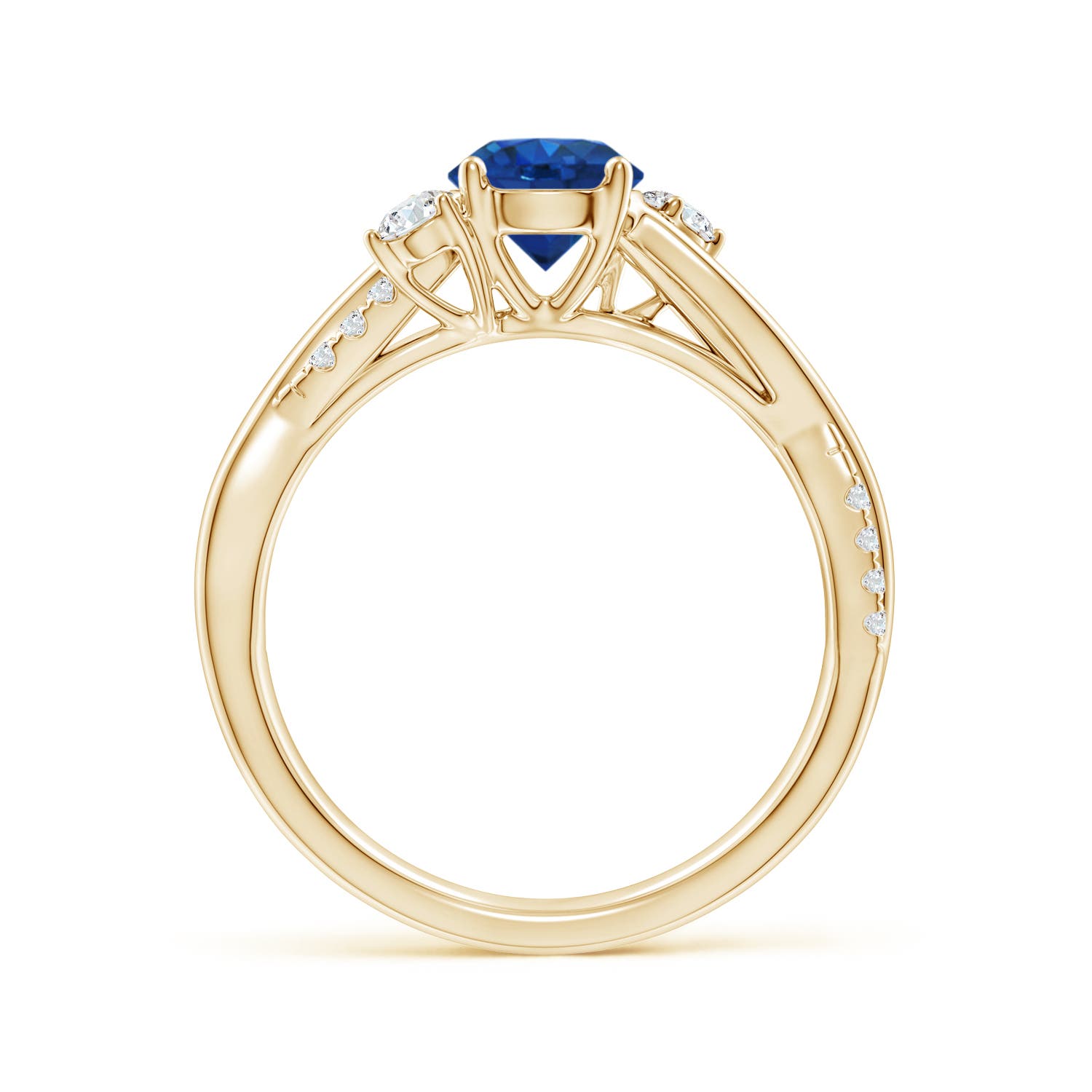 AAA - Blue Sapphire / 1.24 CT / 14 KT Yellow Gold