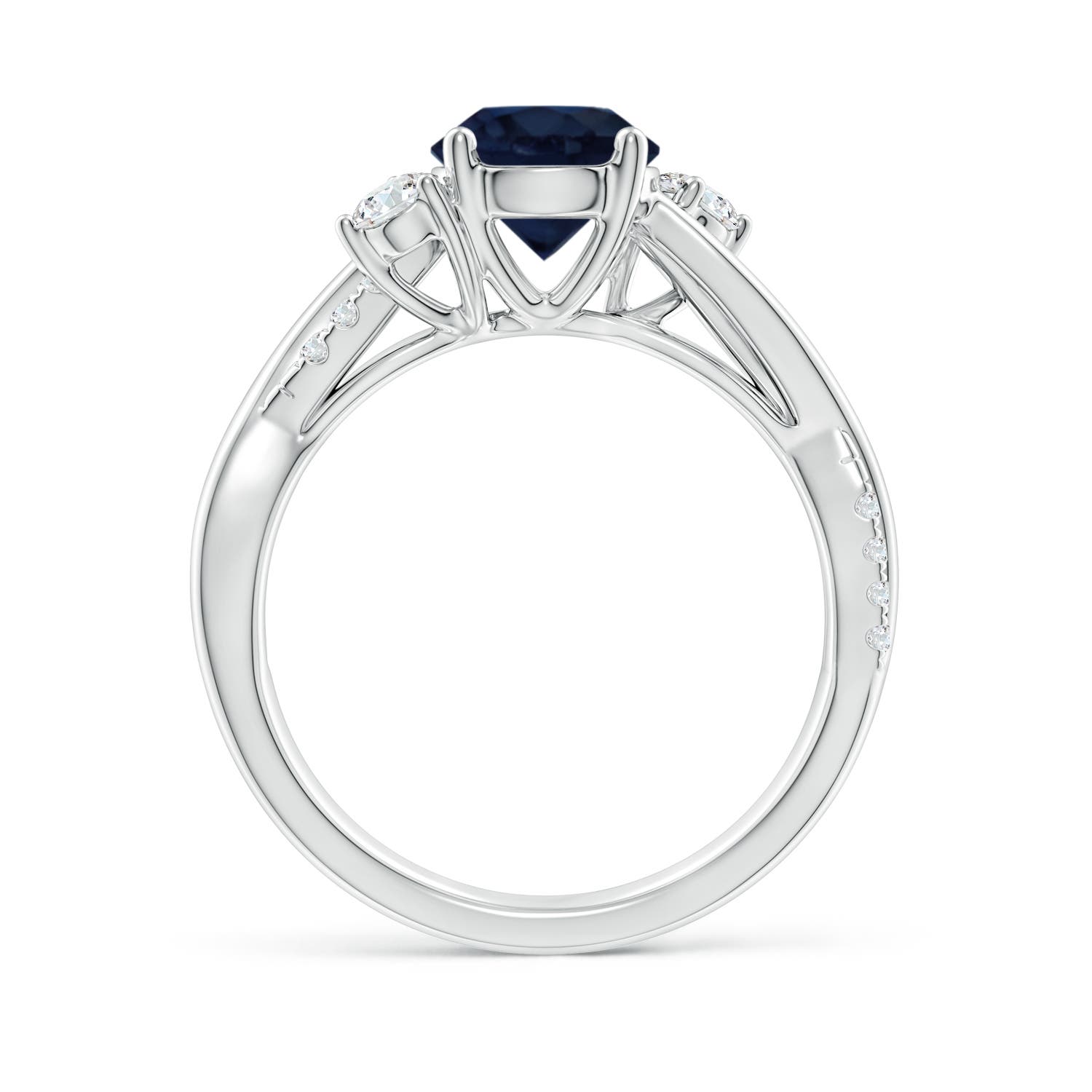 A - Blue Sapphire / 1.92 CT / 14 KT White Gold