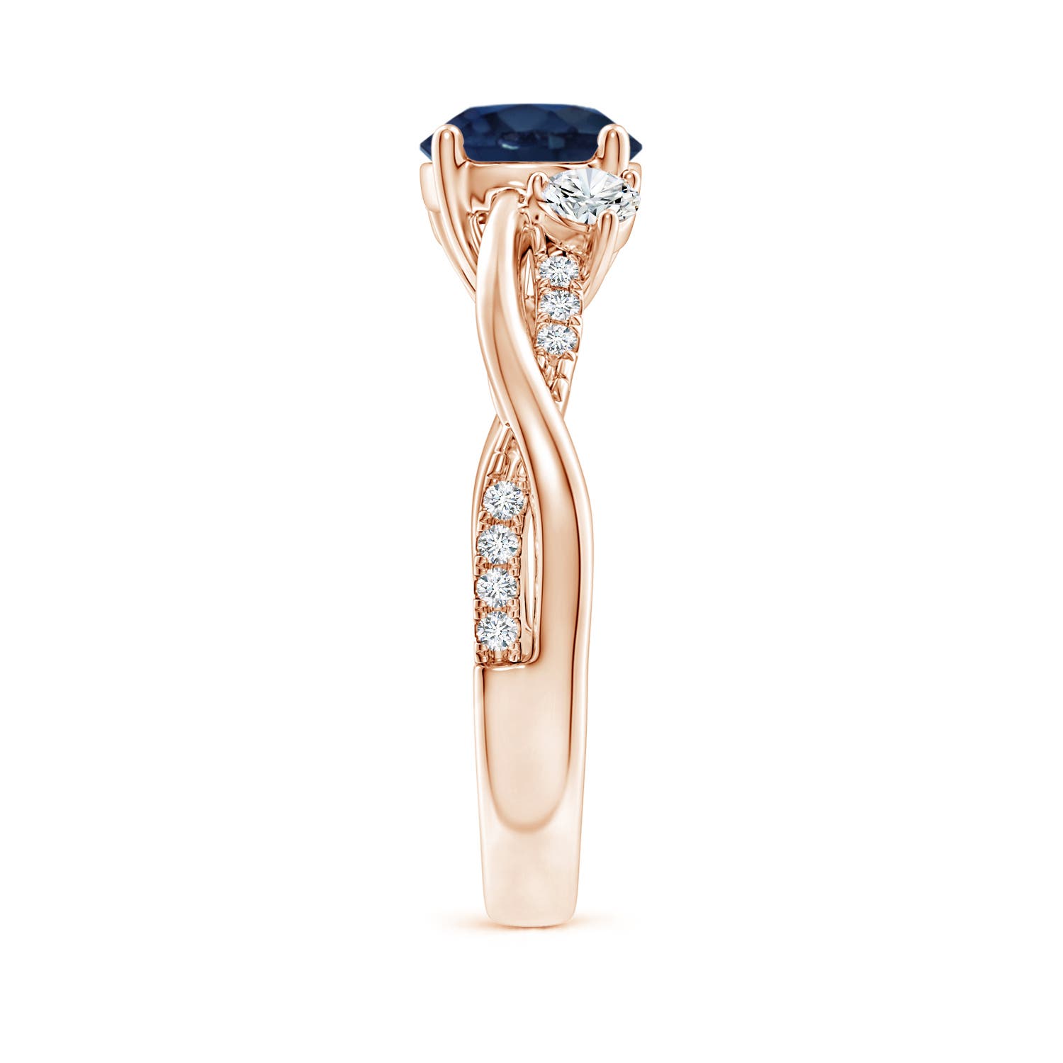 AA - Blue Sapphire / 1.92 CT / 14 KT Rose Gold